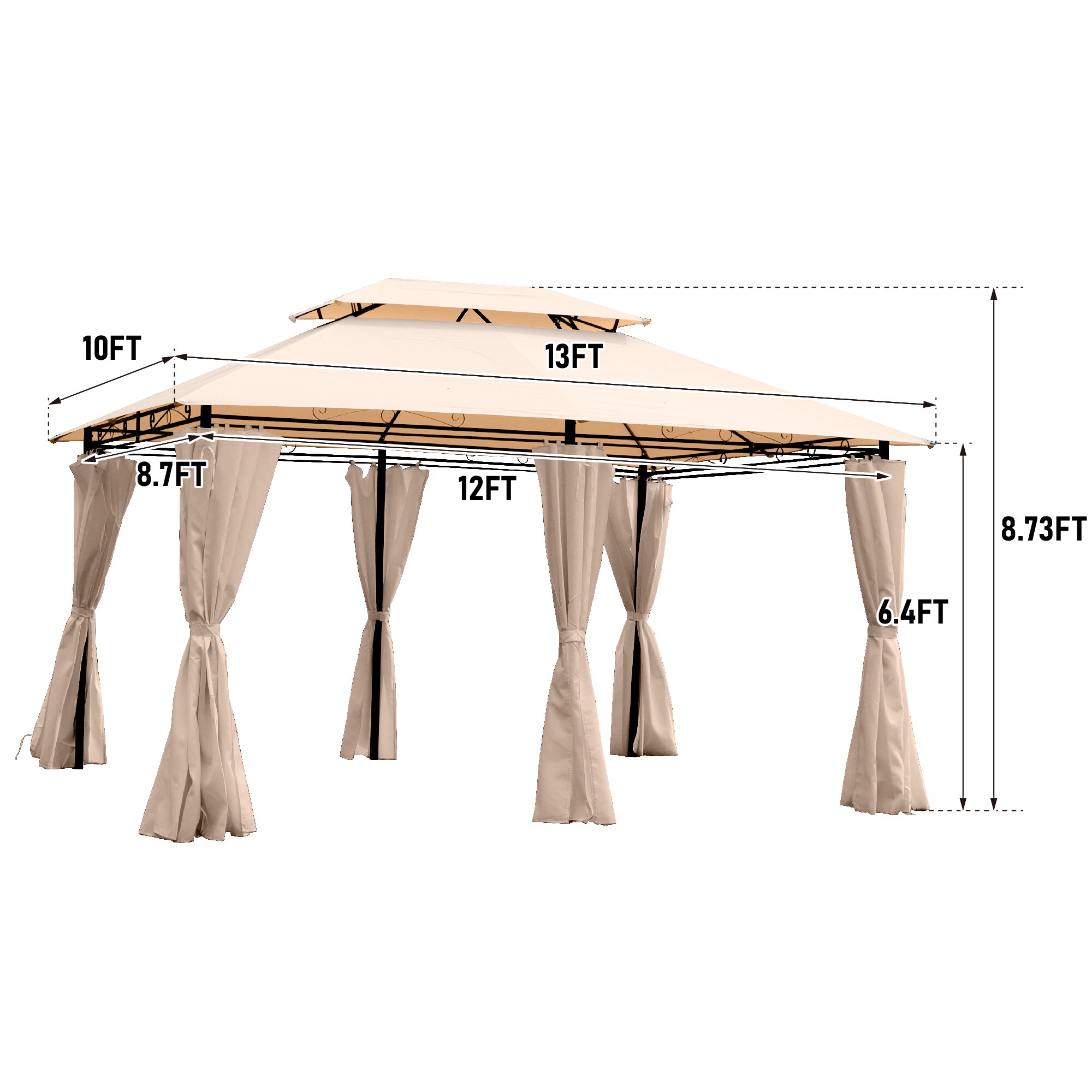 CASAINC CA015G-A Wood-Resin-Gazebos - View #7