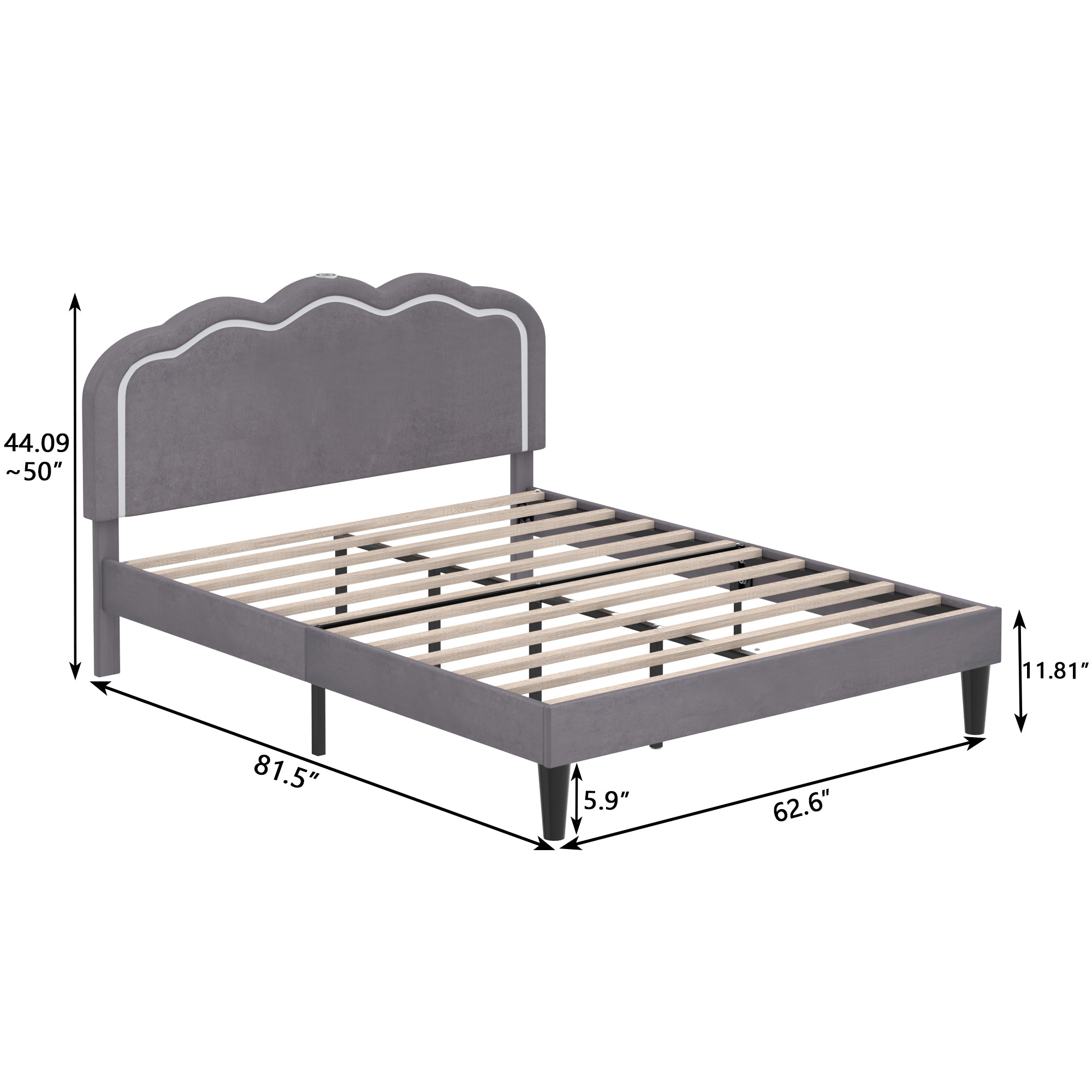 Vecelo LOE-QB10-GRY beds - View #3
