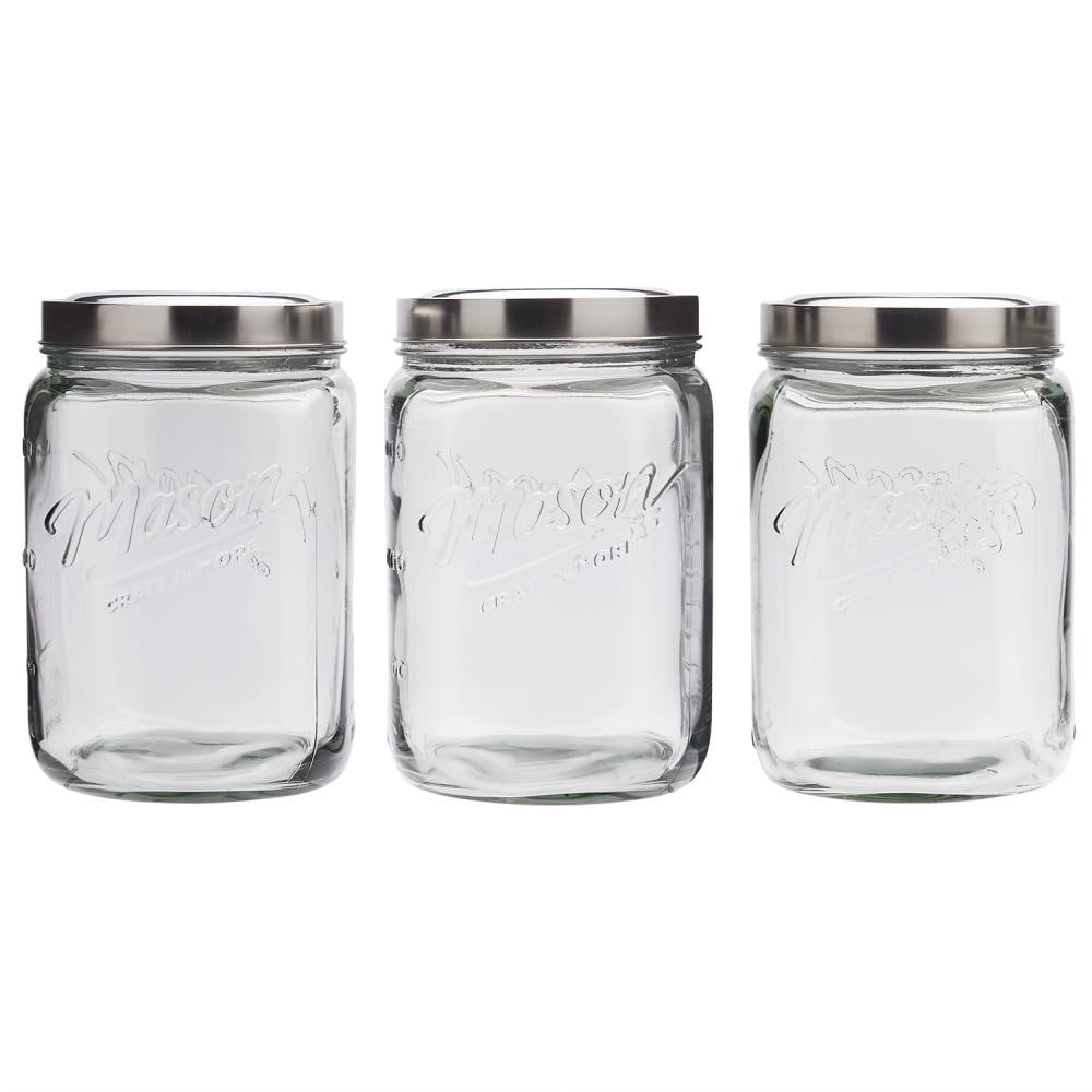 Wholesale Mason Craft and More Jar W/ Pop Up Metal Lid CLEAR