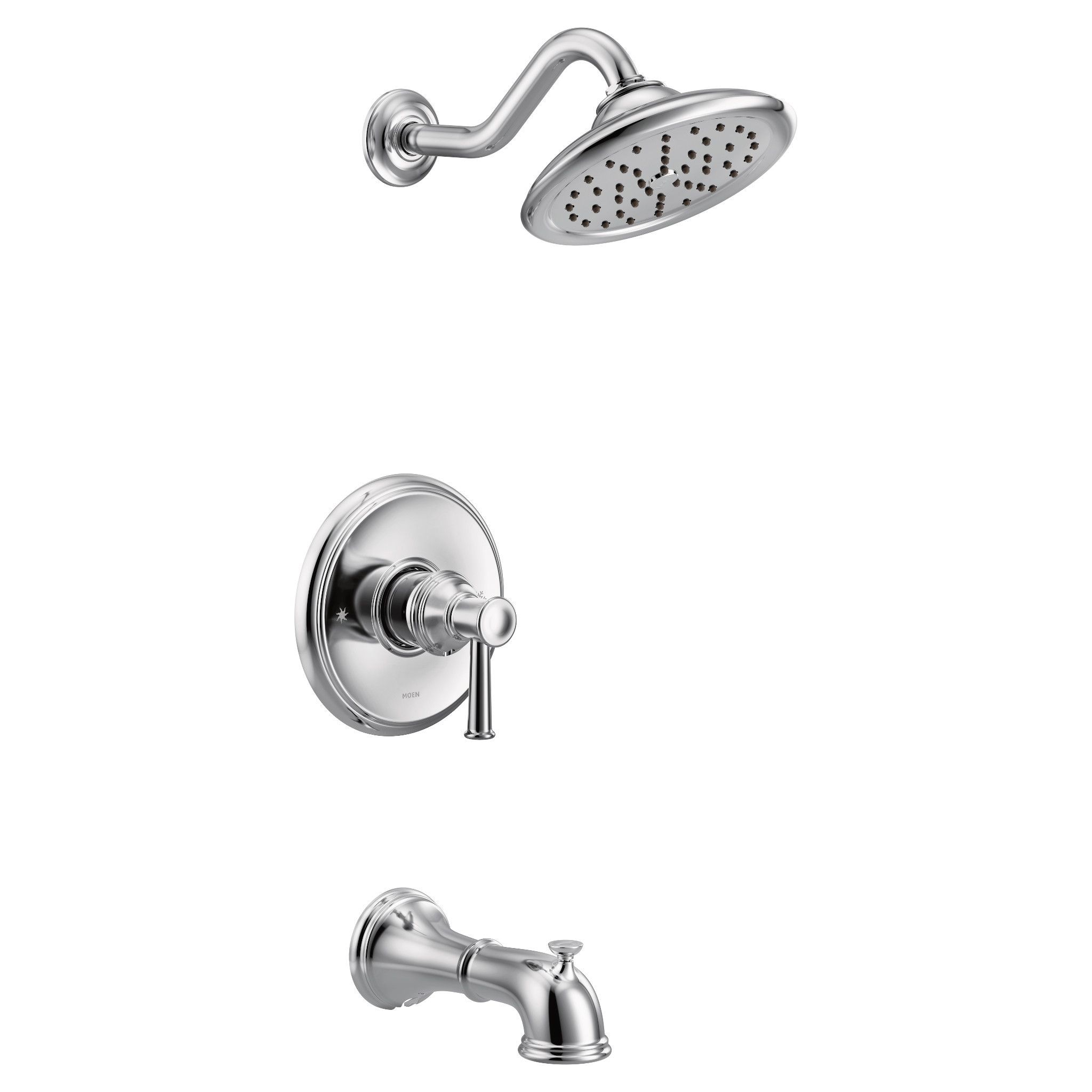 Moen UT3313 Belfield Chrome 1-handle Single function 7-Inches Round Shower Faucet