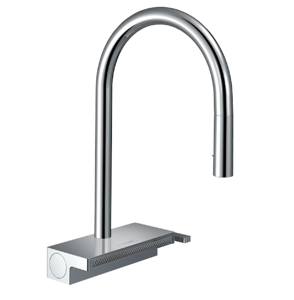 Hansgrohe 73831001 Chrome Single Handle Deck-mount Pull-out Kitchen Faucet with Sprayer ( Side Sprayer Included )