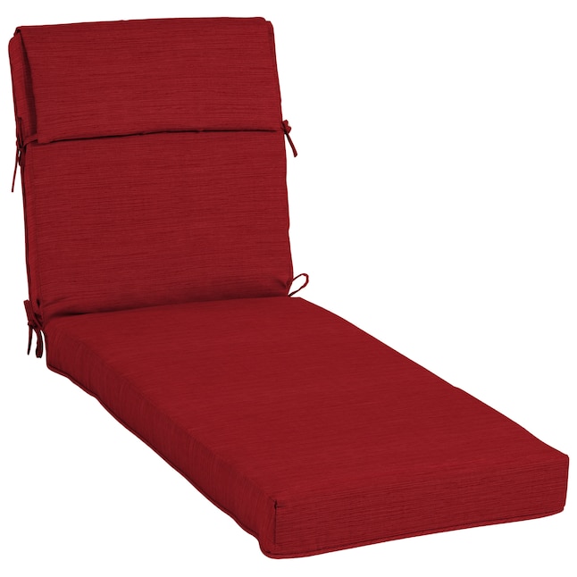 Red Patio Chaise Lounge Chair Cushion, Allen And Roth Red Patio Cushions Clearance