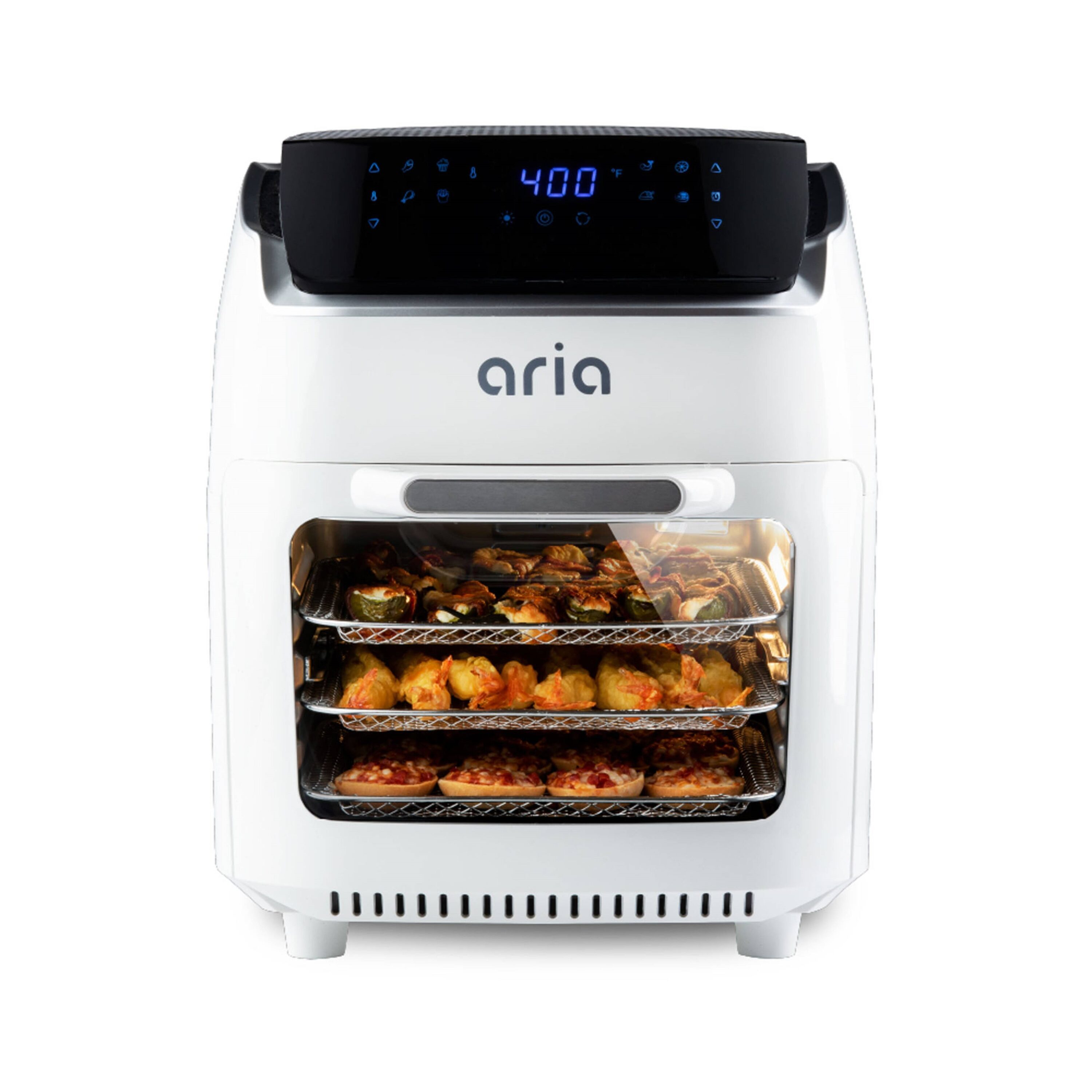 ARIA 7 Qt. Ceramic Family-Size Air Fryer with Accessories and Full Color  Recipe Book 