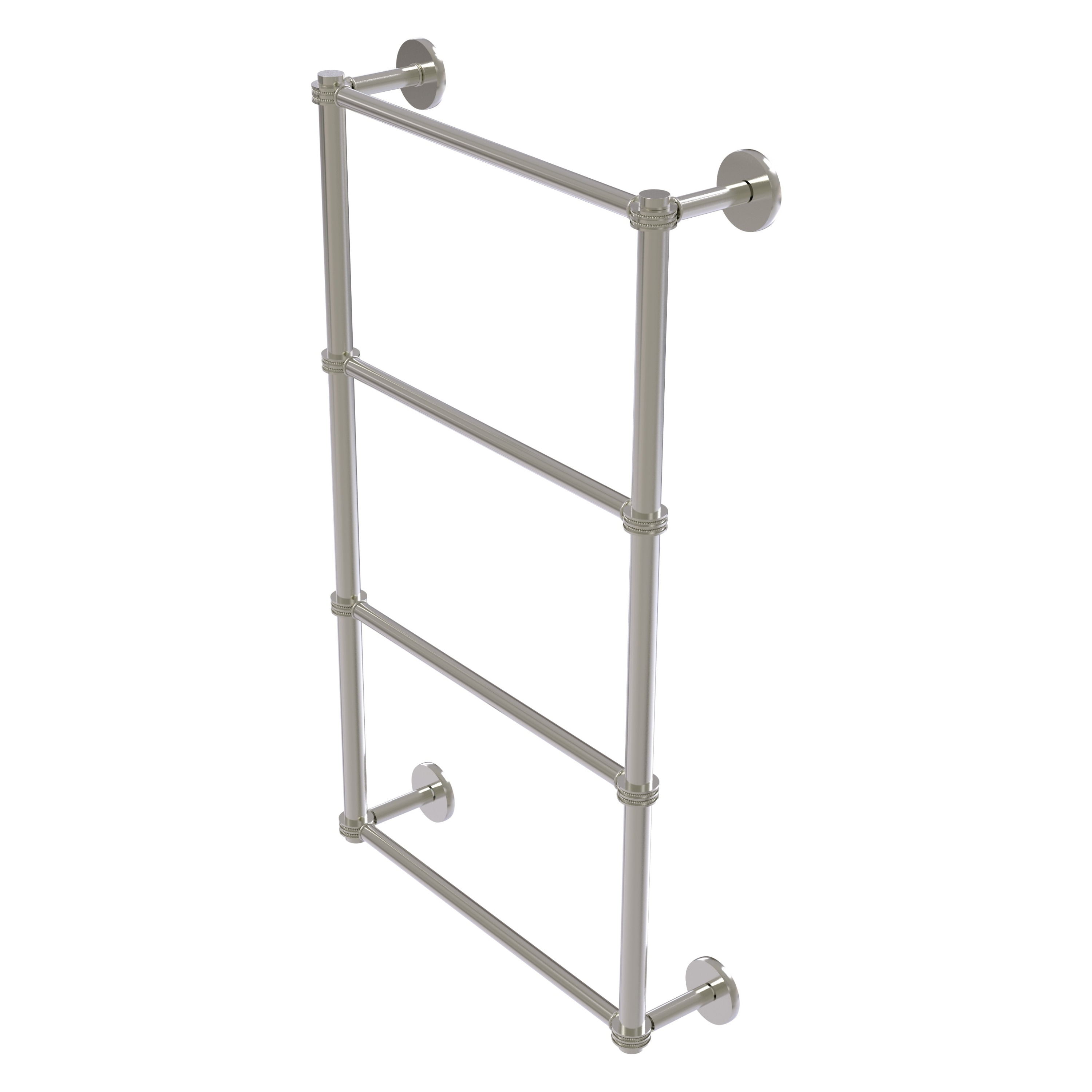Allied Brass P1000-28D-24-SN Prestige Skyline 24-in double Satin Nickel Wall mount 4-tier Towel Bar