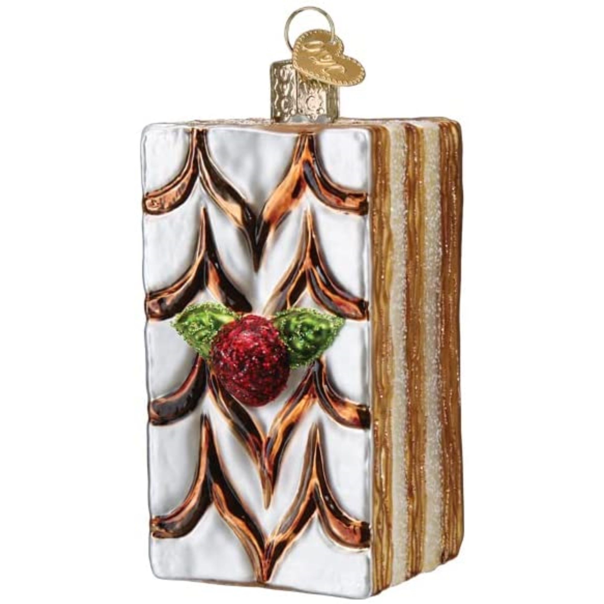 Old World Christmas 729343325365 Blown Glass Ornament for Christmas Tree - Napoleon Pastry