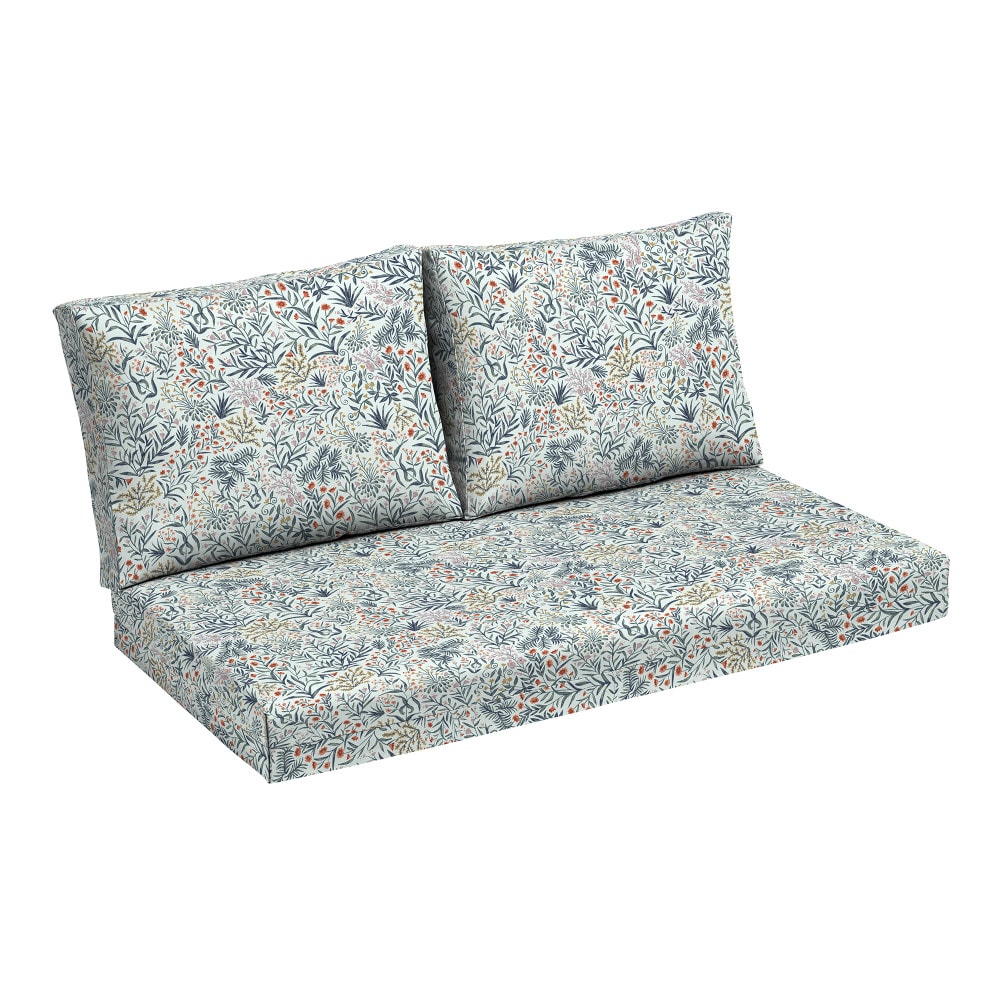 ARDEN 100219311 24.0-in x 48.0-in Pistachio Botanical Patio loveseat cushion