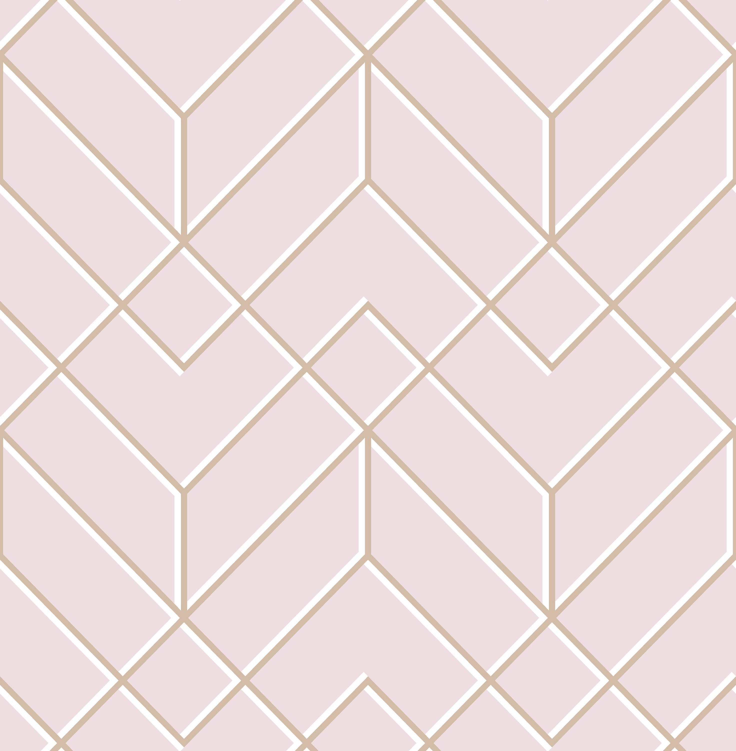 Graham & Brown 106156 Kabuki 56-Sq. Feet Pink Non-woven Textured Geometric Unpasted Wallpaper