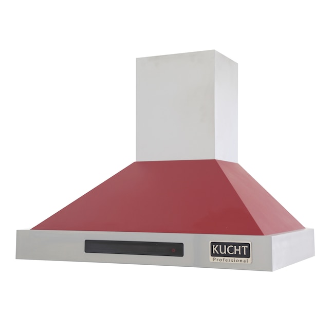 Kucht Professional 30-in Ducted Red/Steinless Steel Wall-Mounted Range ...