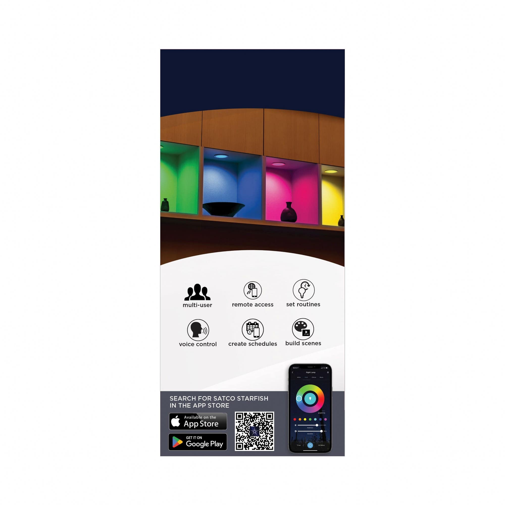 Satco S11571 Starfish 13W LED Square Retrofit Downlight by