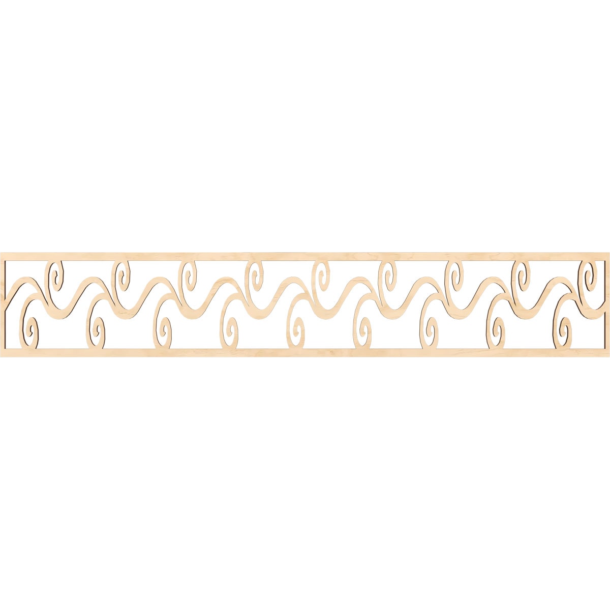 Ekena Millwork MLDA08X46TILBI Tilden Fretwork Flat Trim 8-in x 3.89-ft Birch Brown Unfinished 2156142 Pierced Wall Panel Moulding