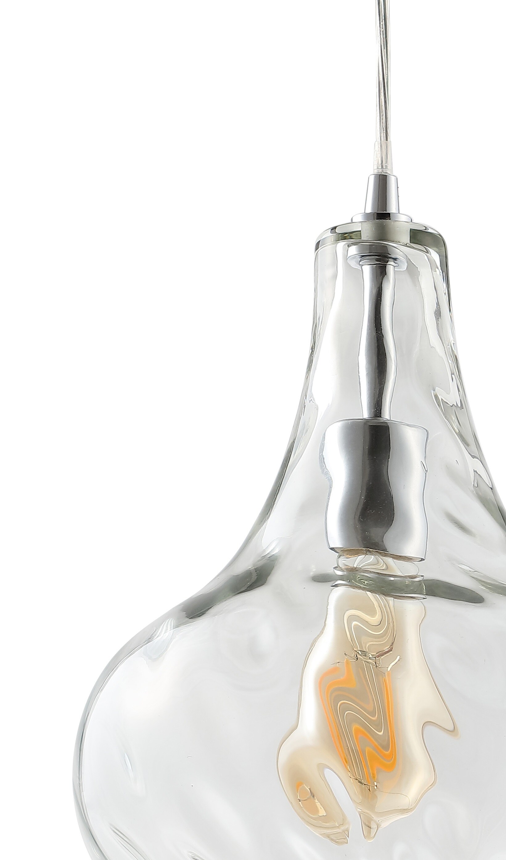 Ferano 9" Chrome Glass LED Pendant Light