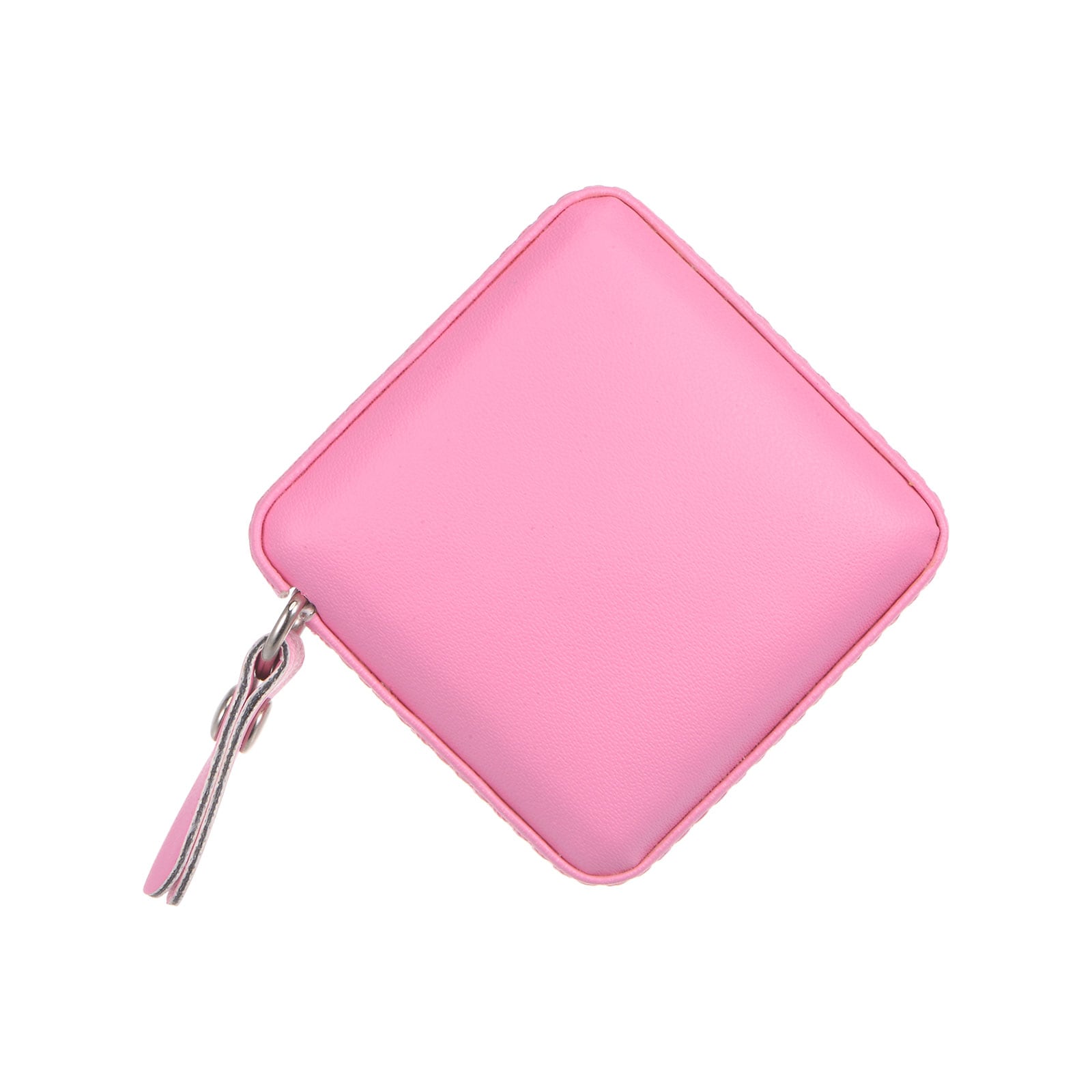 Harfington Square Retractable Measuring Tape 150cm/60-inch Soft Leather Case Tailors Tape Measure Pocket Size for Body Sewing Measurements Pink