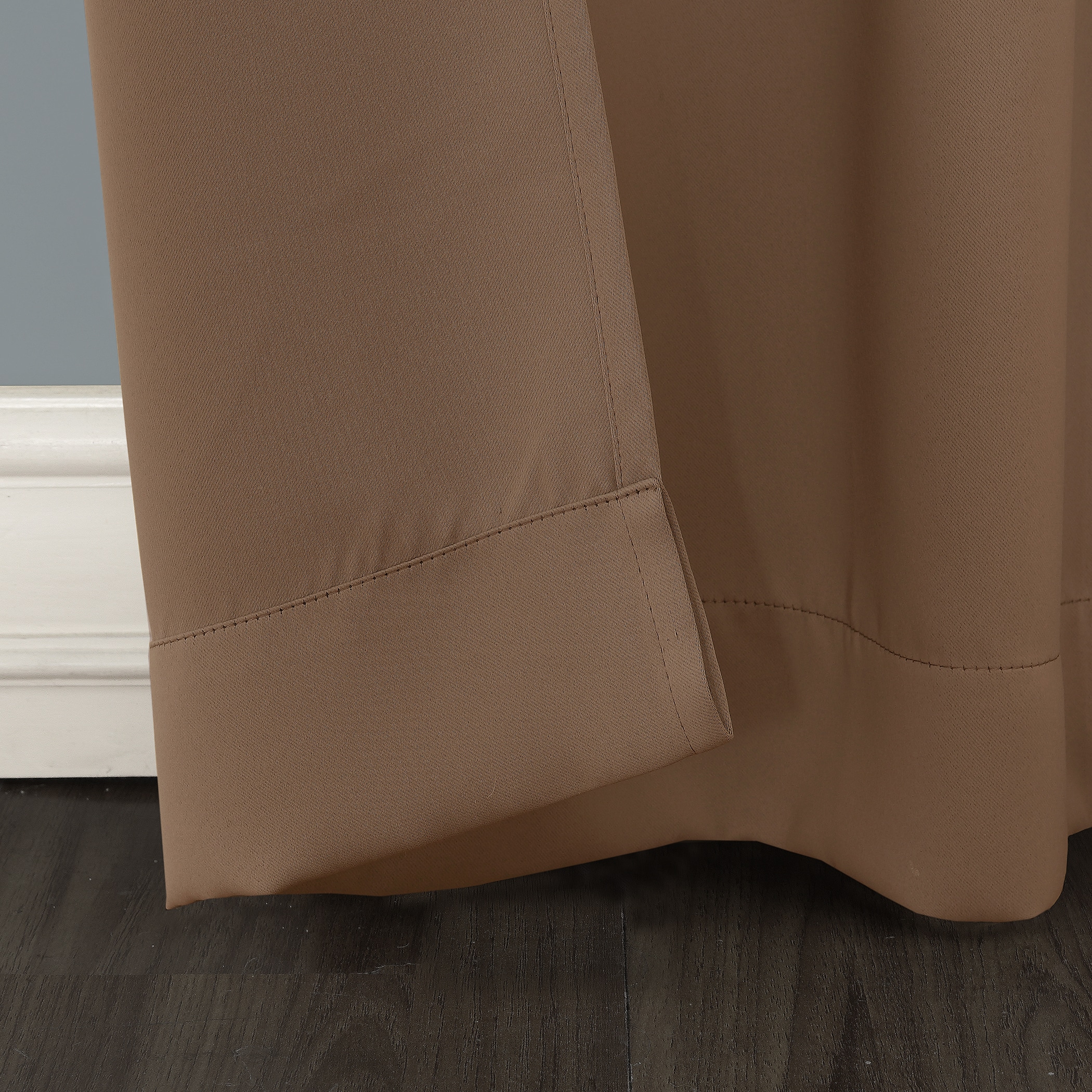 Barley Brown Blackout Energy Efficient Grommet Curtain Panel