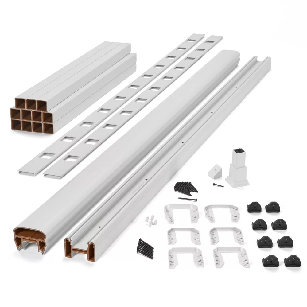 Trex Transcend 6-ft x 36-in Classic White Composite Deck Stair Rail Kit ...