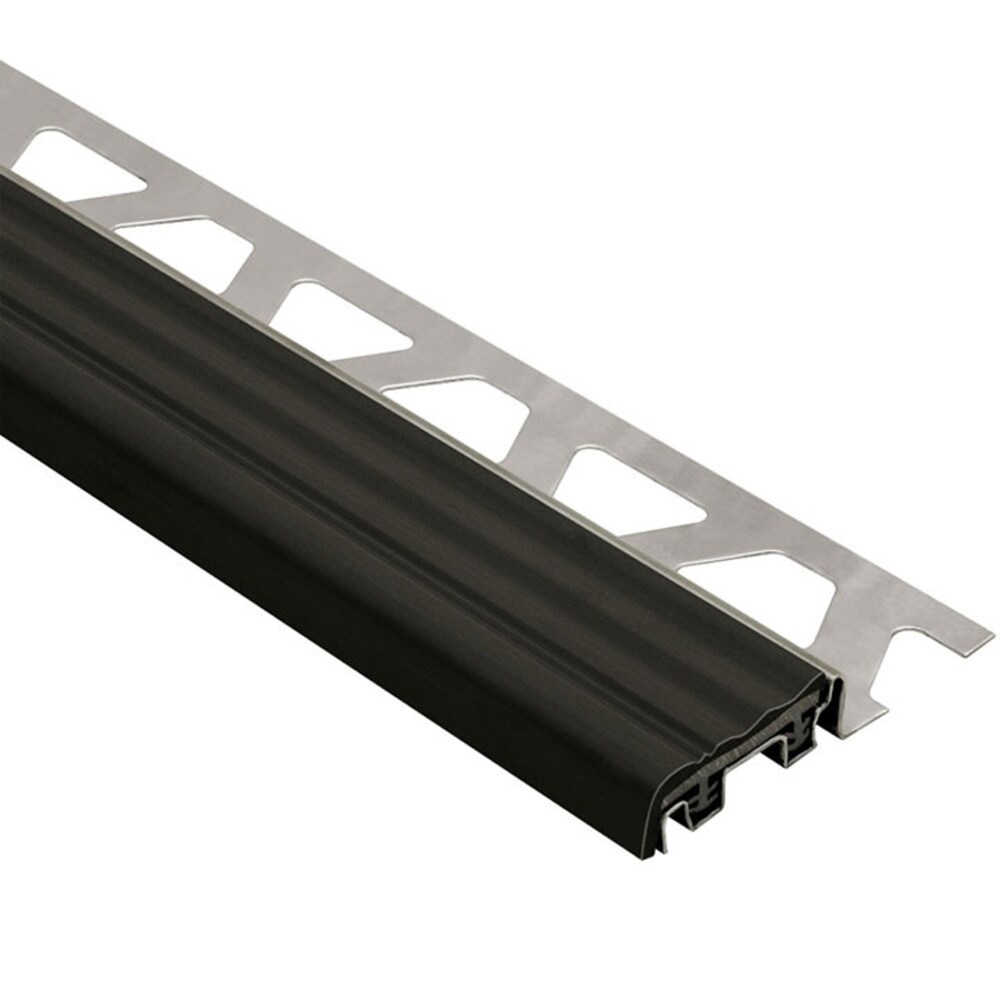 Schluter Systems GS8SE/150 Trep-SE 0.313-in W x 59.0-in L Black Steel Stair nose Tile Edge Trim