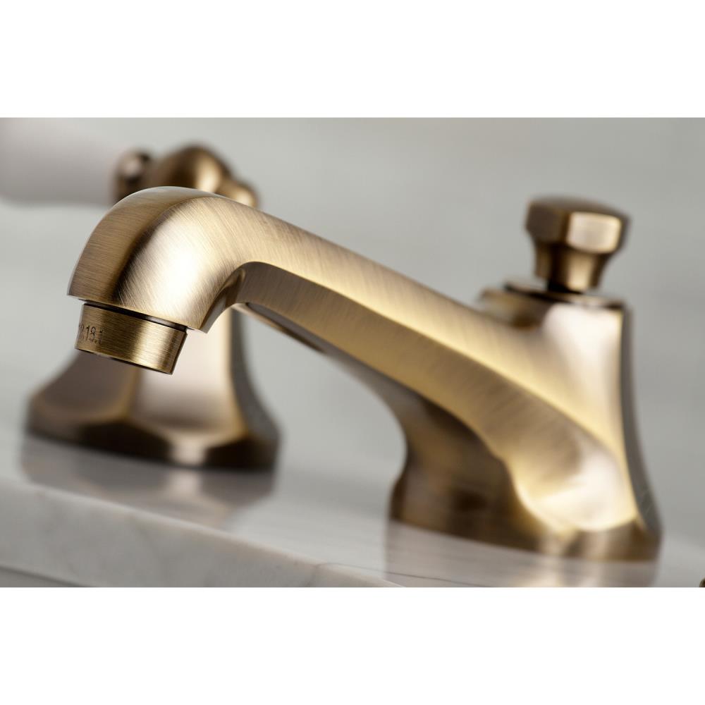 Metropolitan 8 in. Widespread 2-Handle Bathroom Faucet in Vintage Brass