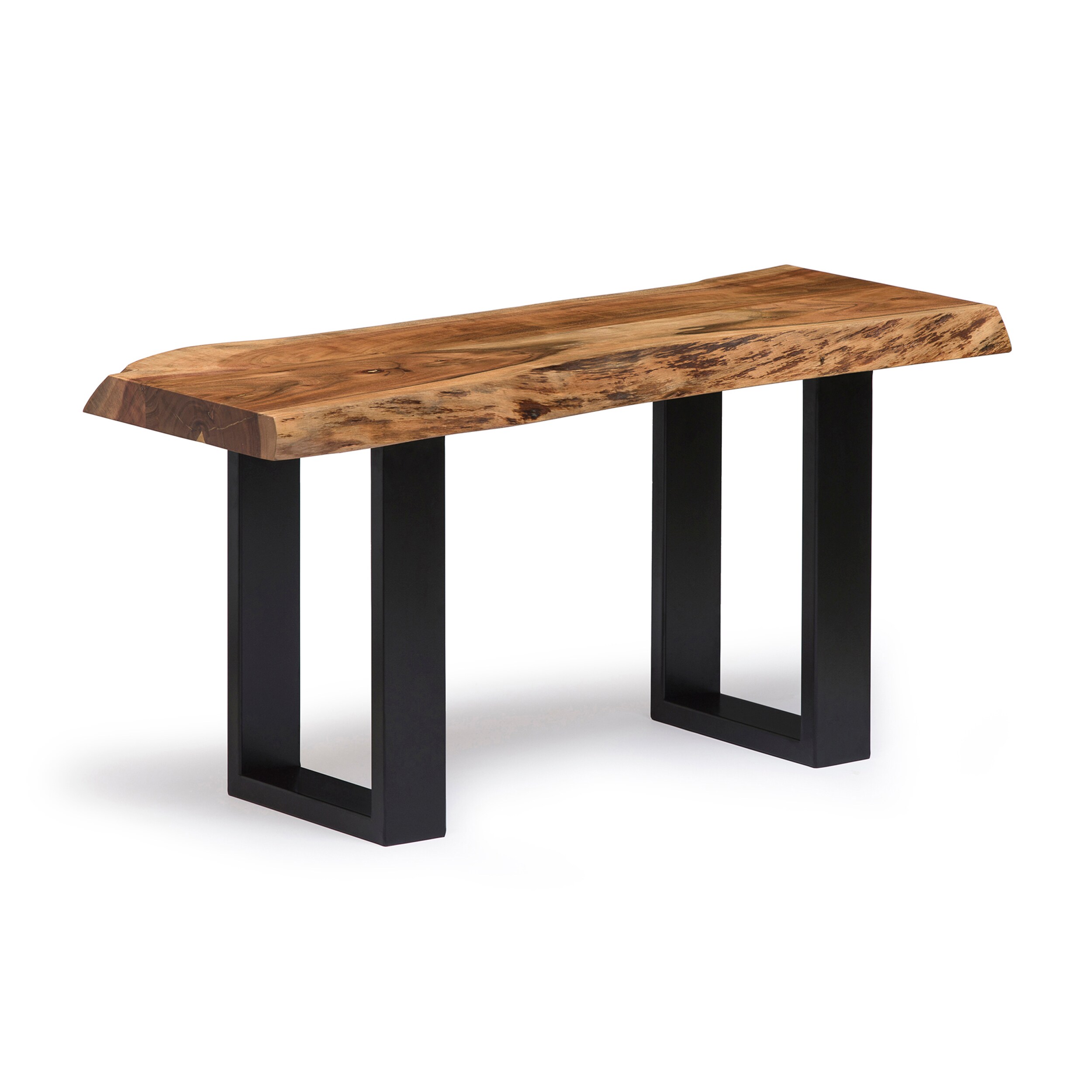 Alaterre Furniture Alpine Natural Live Edge 36 in. Bench with Coat