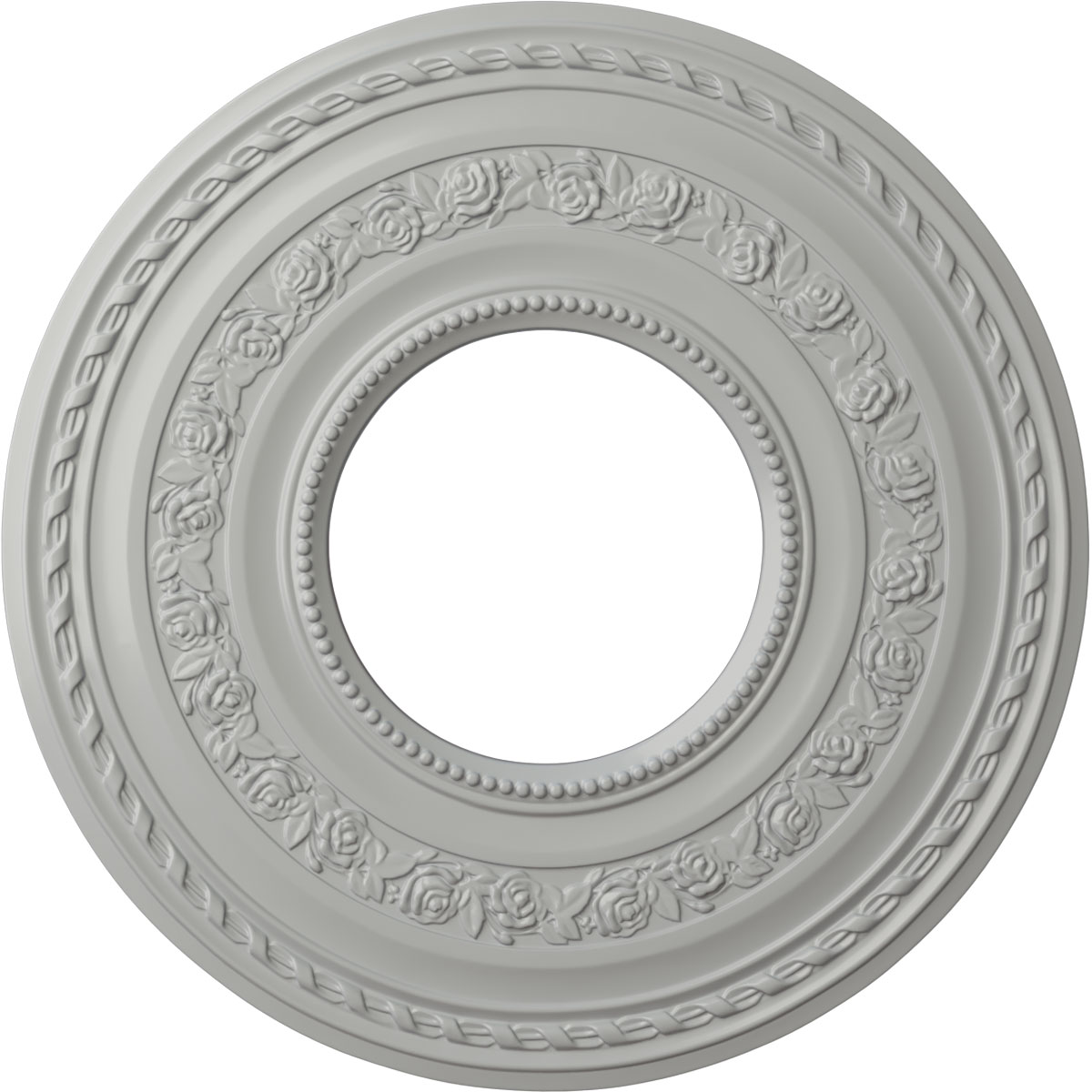 Ekena Millwork CM29ATFRF Anthony 29.375-in W x 29.375-in L Painted Frost Polyurethane Whole Ceiling Medallion
