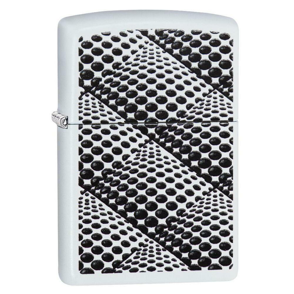 ZIPPO CRDSP229 Zippo 29416 Dots and Boxes White Matte Finish Lighter