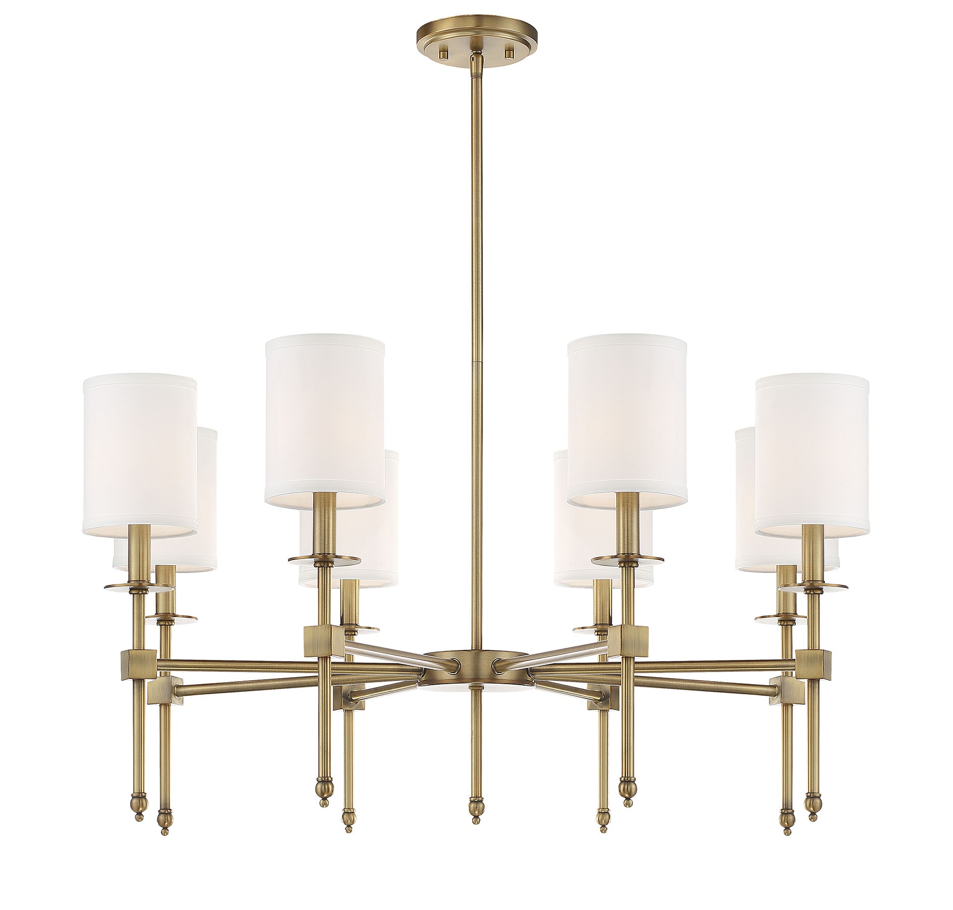 8-Light Warm Brass Traditional Dry Rated Chandelier at Lowes.com