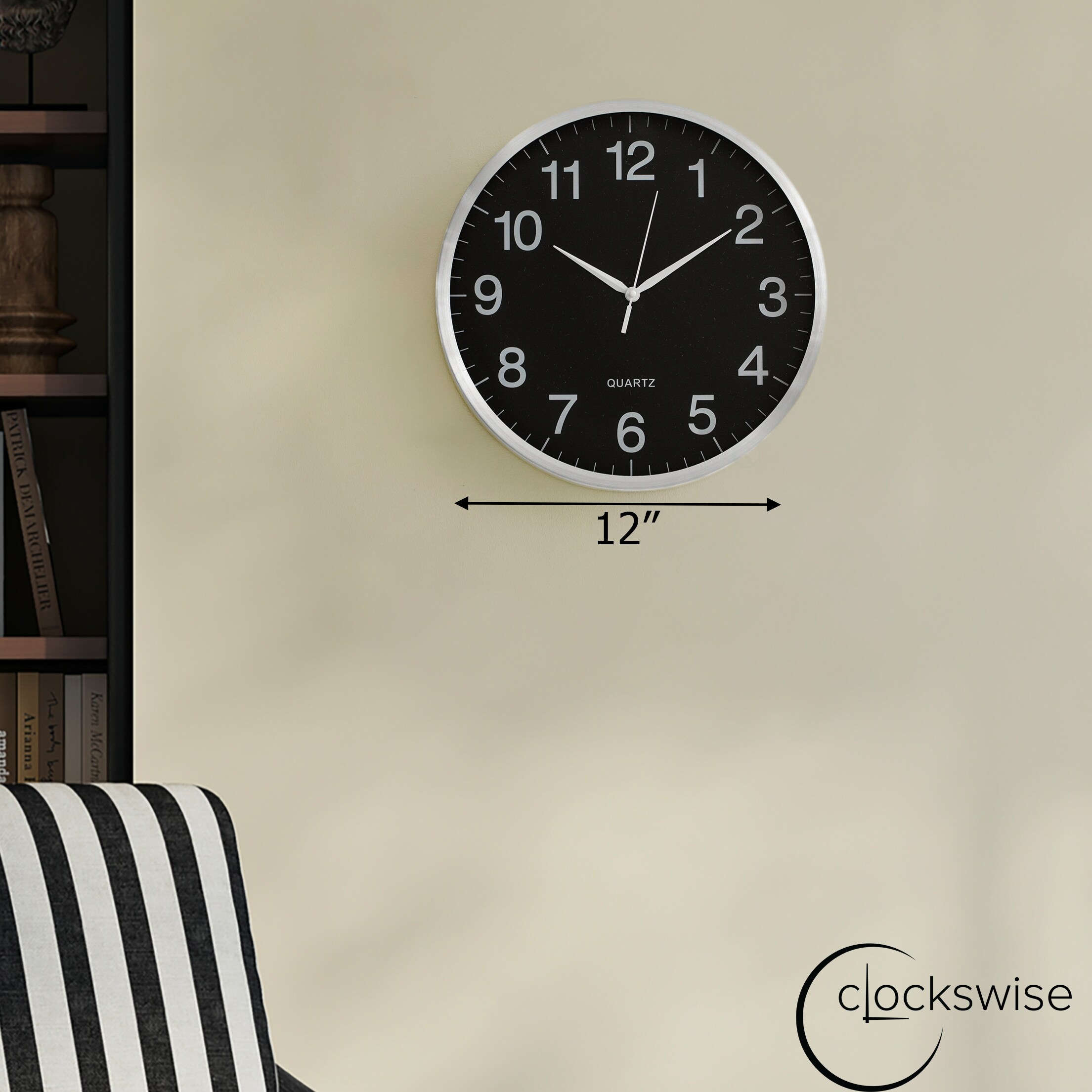 Clockswise QI004745.BK.12 Indoor-Outdoor-Clocks - View #2