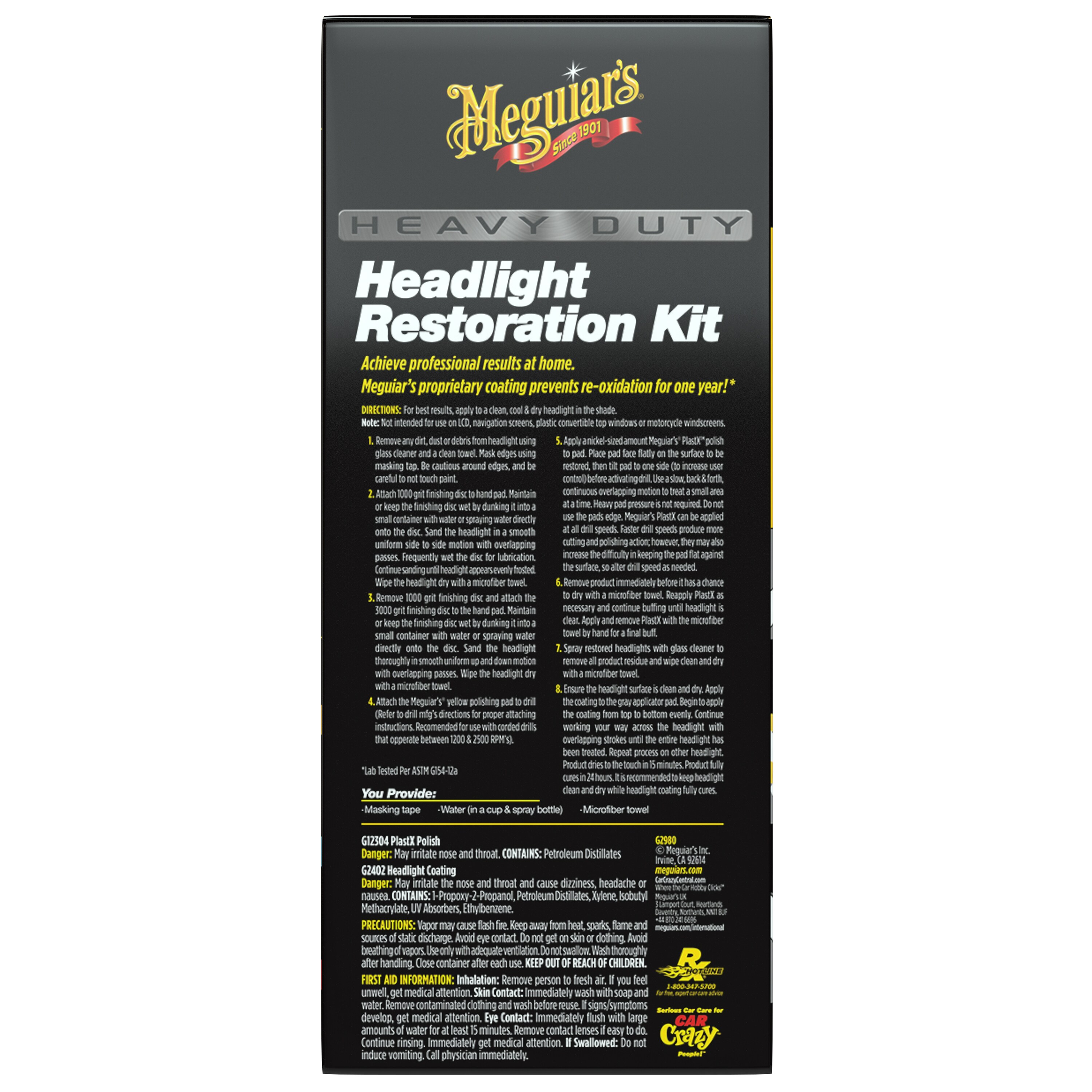 Review: Meguiar's Heavy Duty Headlight Restoration Kit 