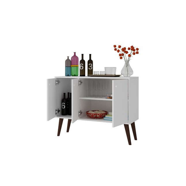 Manhattan Comfort Bromma Contemporary/Modern White Sideboard in the ...