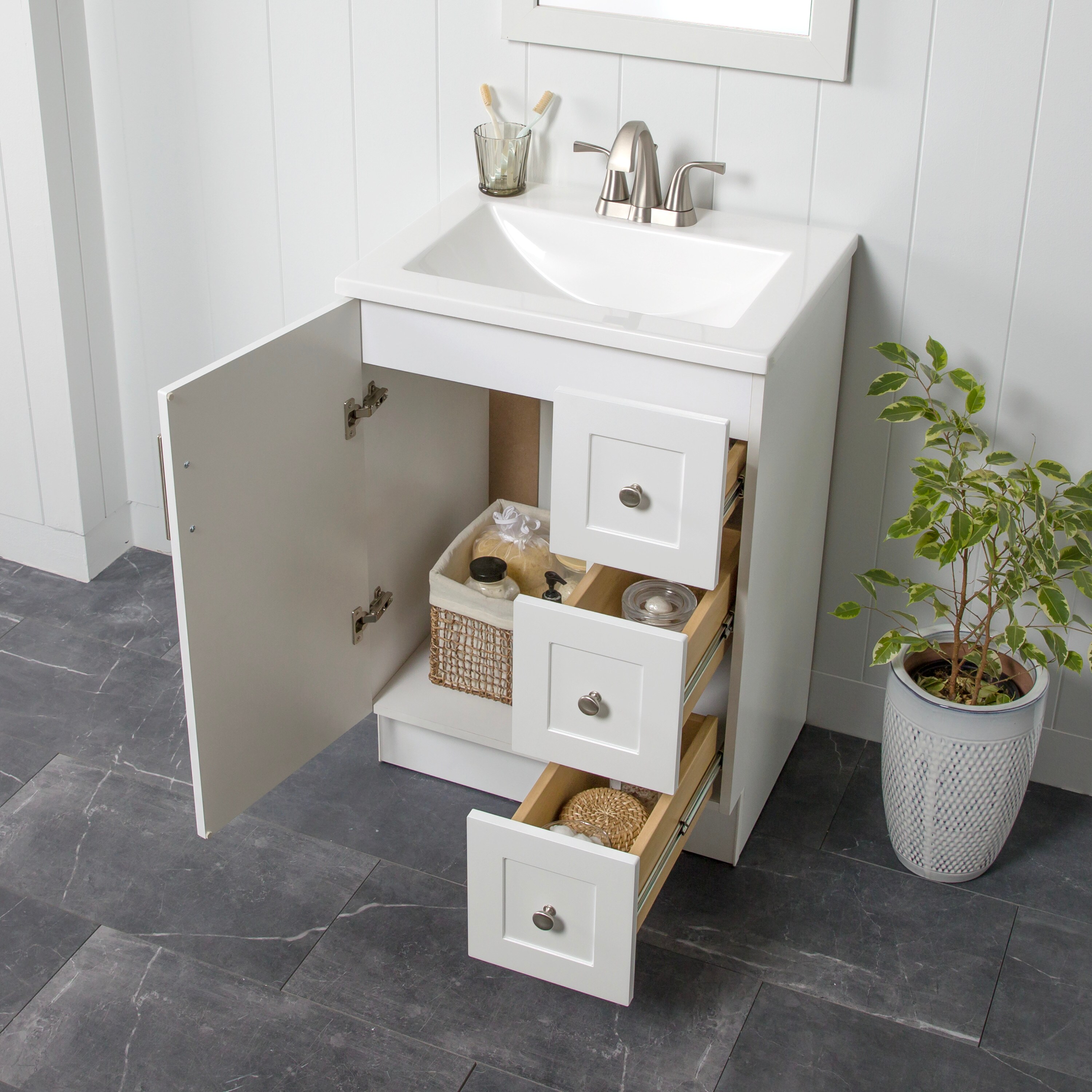 Project Source DV24P2-WH Bath-Vanity-Combo - View #3