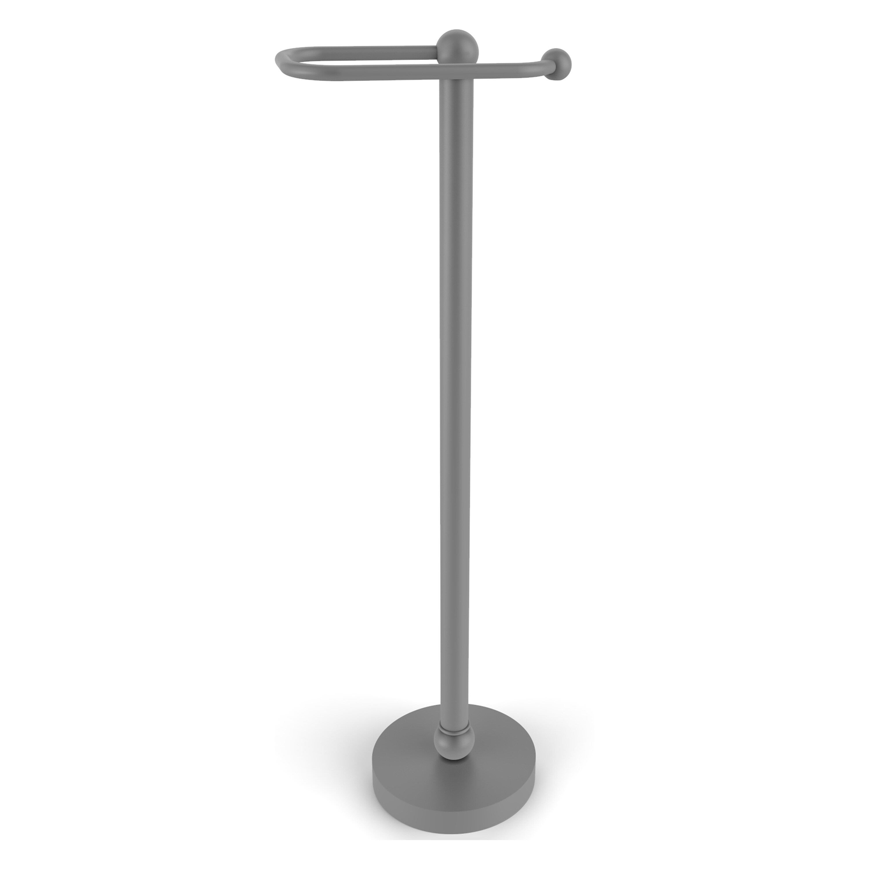 Allied Brass GL-39-GYM Matte Gray Freestanding Single Post Toilet Paper Holder