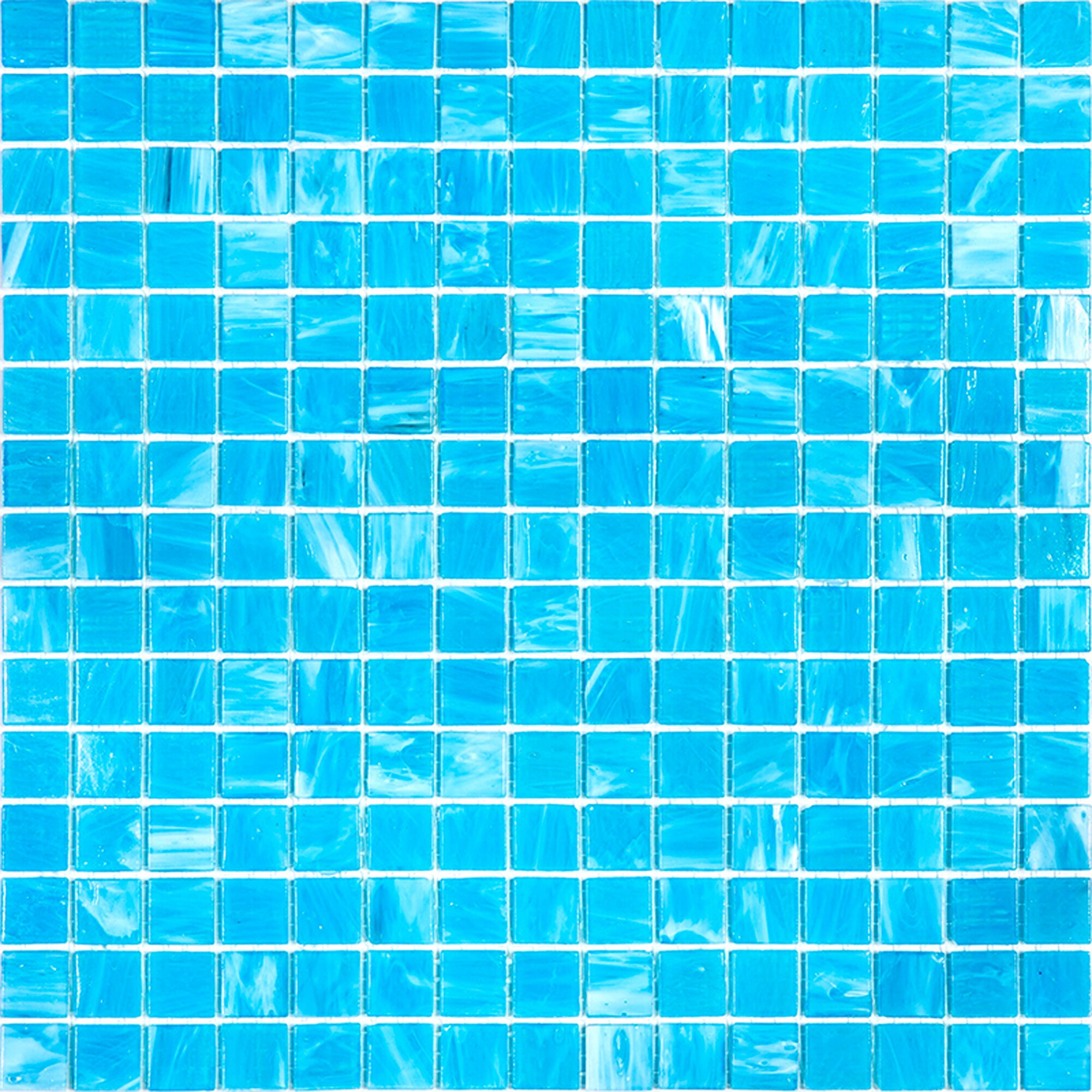 Apollo Tile APLST88BL527A Celestial Arctic Blue 12-in x 12-in Glossy Glass Mosaic Floor and Wall Tile ( 20-sq ft Carton )