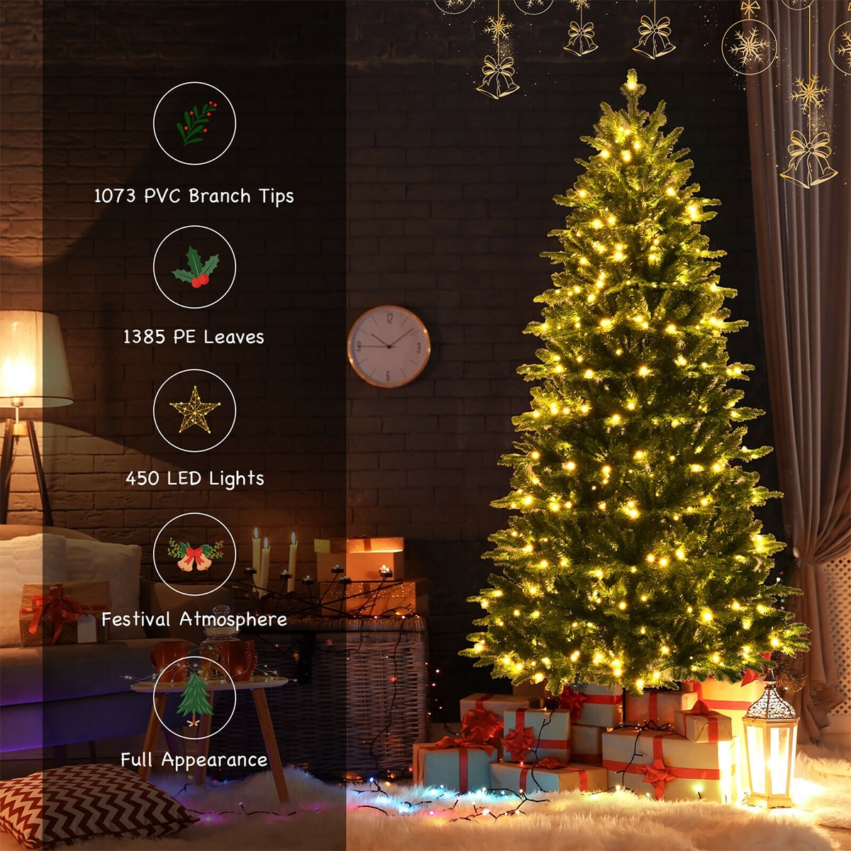 WELLFOR CM-HJY-23493US Artificial-Christmas-Trees - View #7