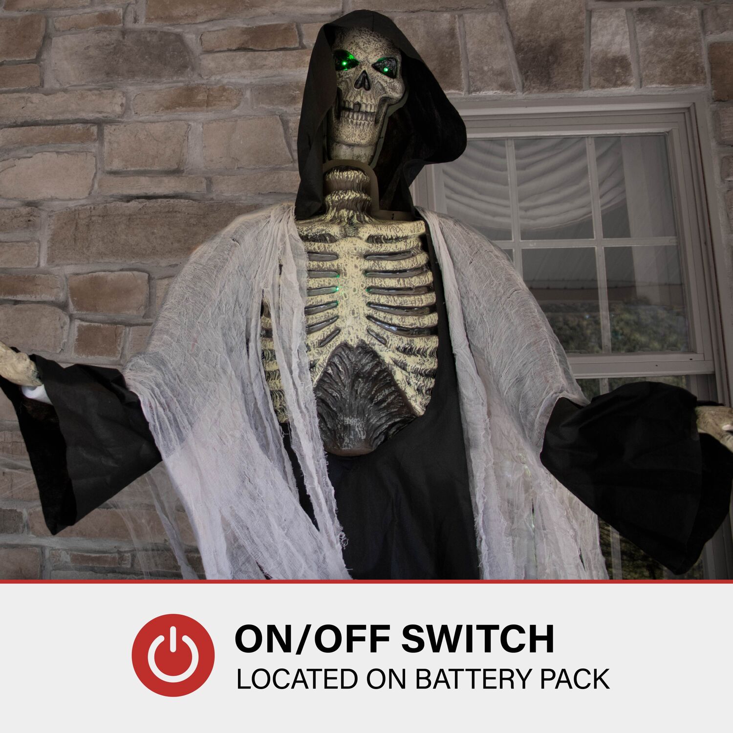 Haunted Hill Farm HHGRVYDSKEL-1FLSA Halloween-Animatronics - View #4