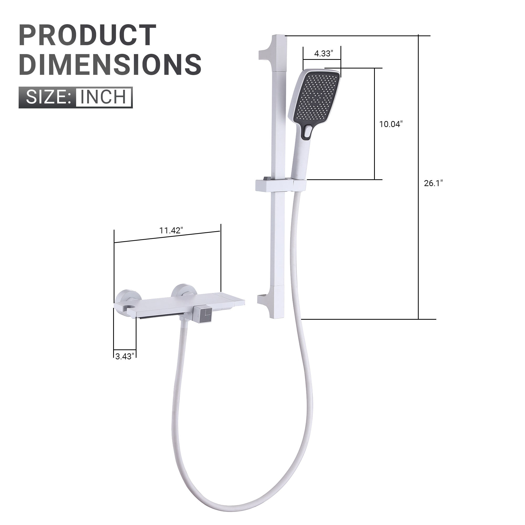 LUCKY ONE MD-JMSW106CP Showerhead-Bar-Panels - View #7
