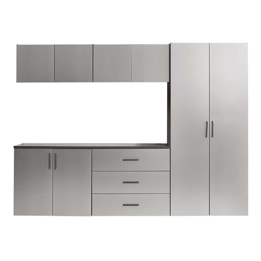 Klair Living AST-AB2CD 96-Inches W x 79-Inches H x 20-Inches D 5 -Cabinets Wood Metallic Gray Garage Storage System