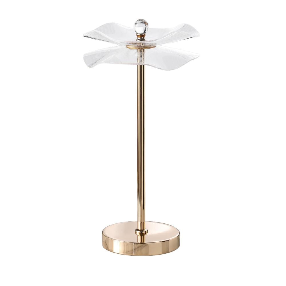 Benzara Table Lamps 17.5-in Copper, Gold On/Off switch Table Lamp with Metal Shade