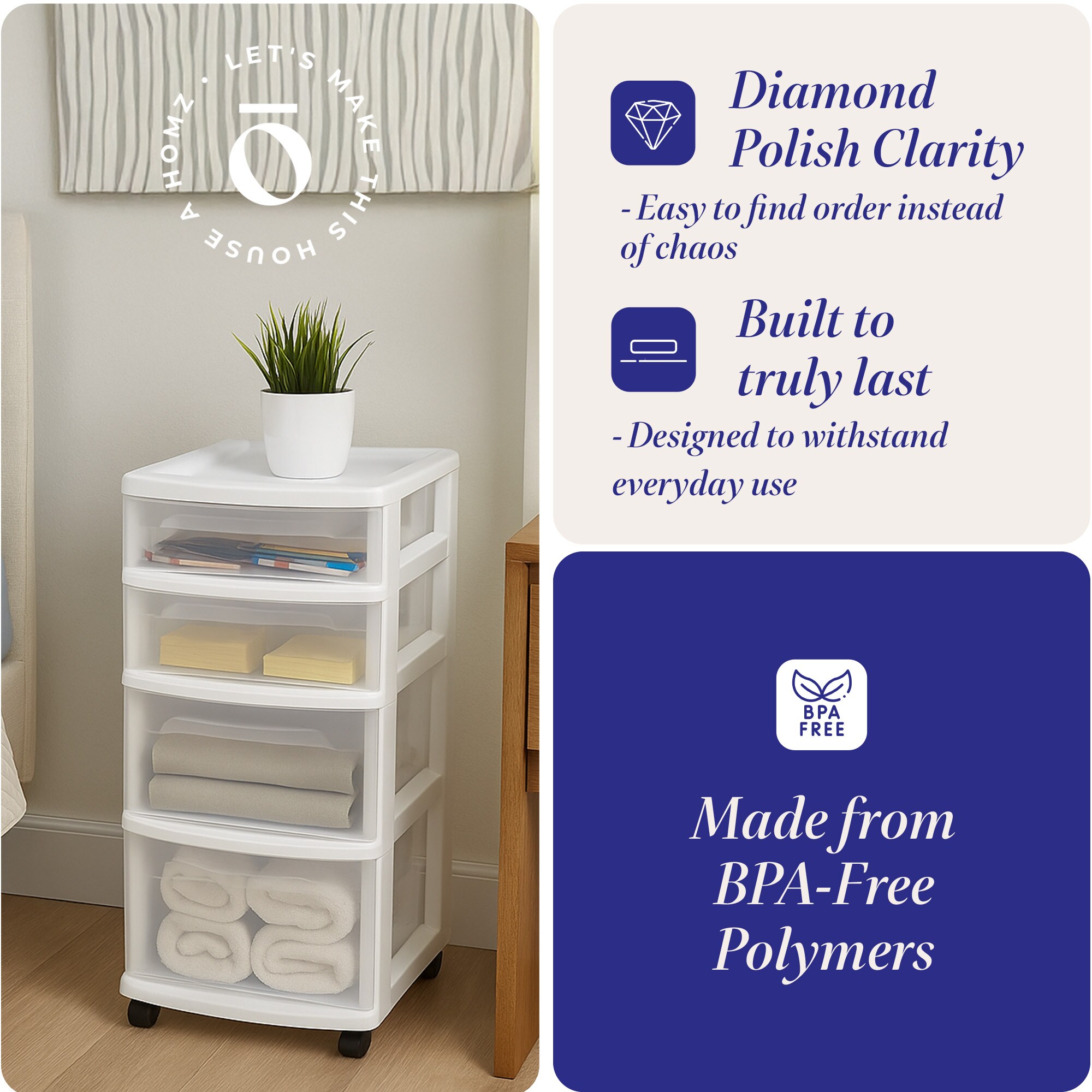 Homz Products 324378 Storage-Drawers - View #3