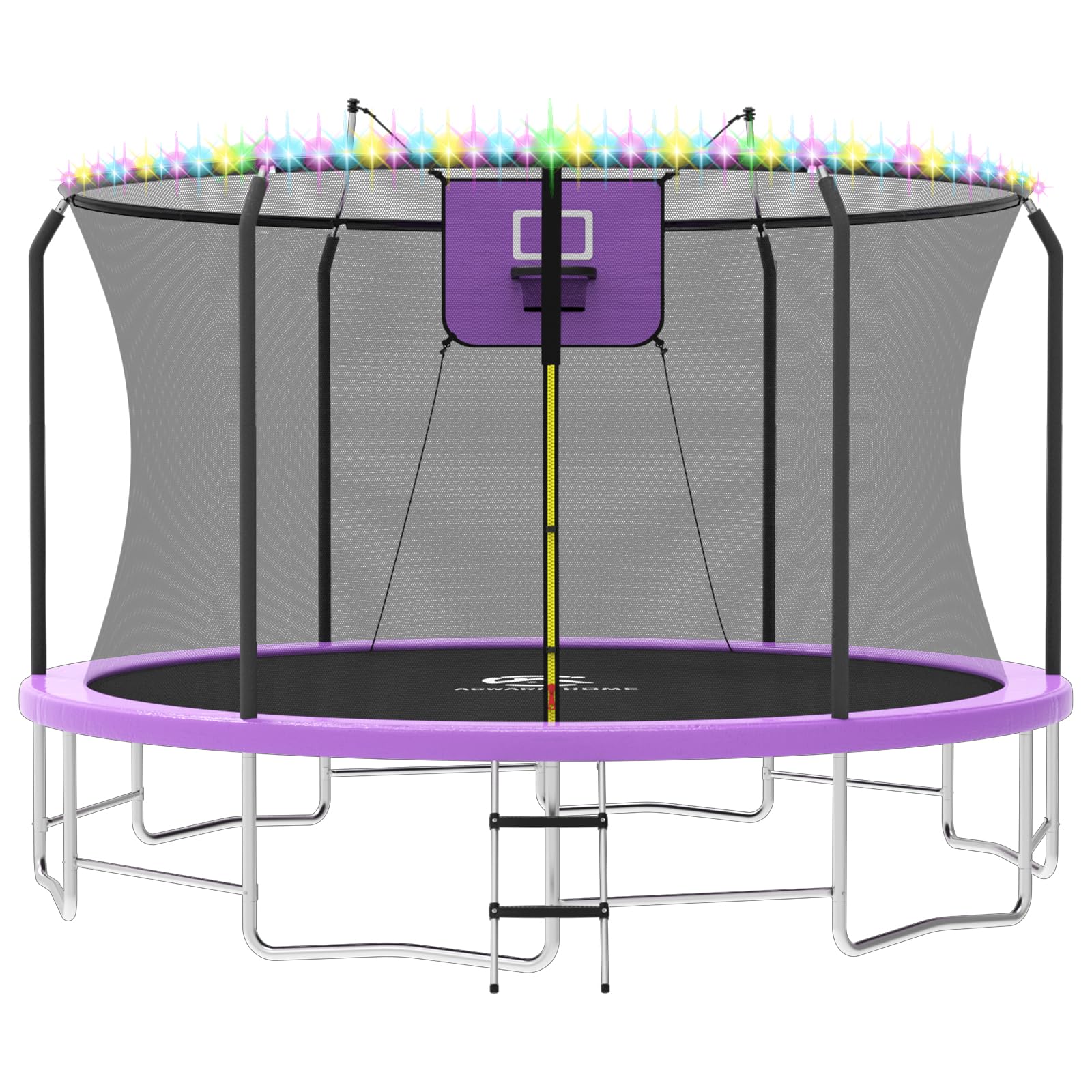 Jumpfly - ACWARM HOME 2025 NewTrampoline 16FT Premium Purple Trampoline with Basketball Hoop and ...