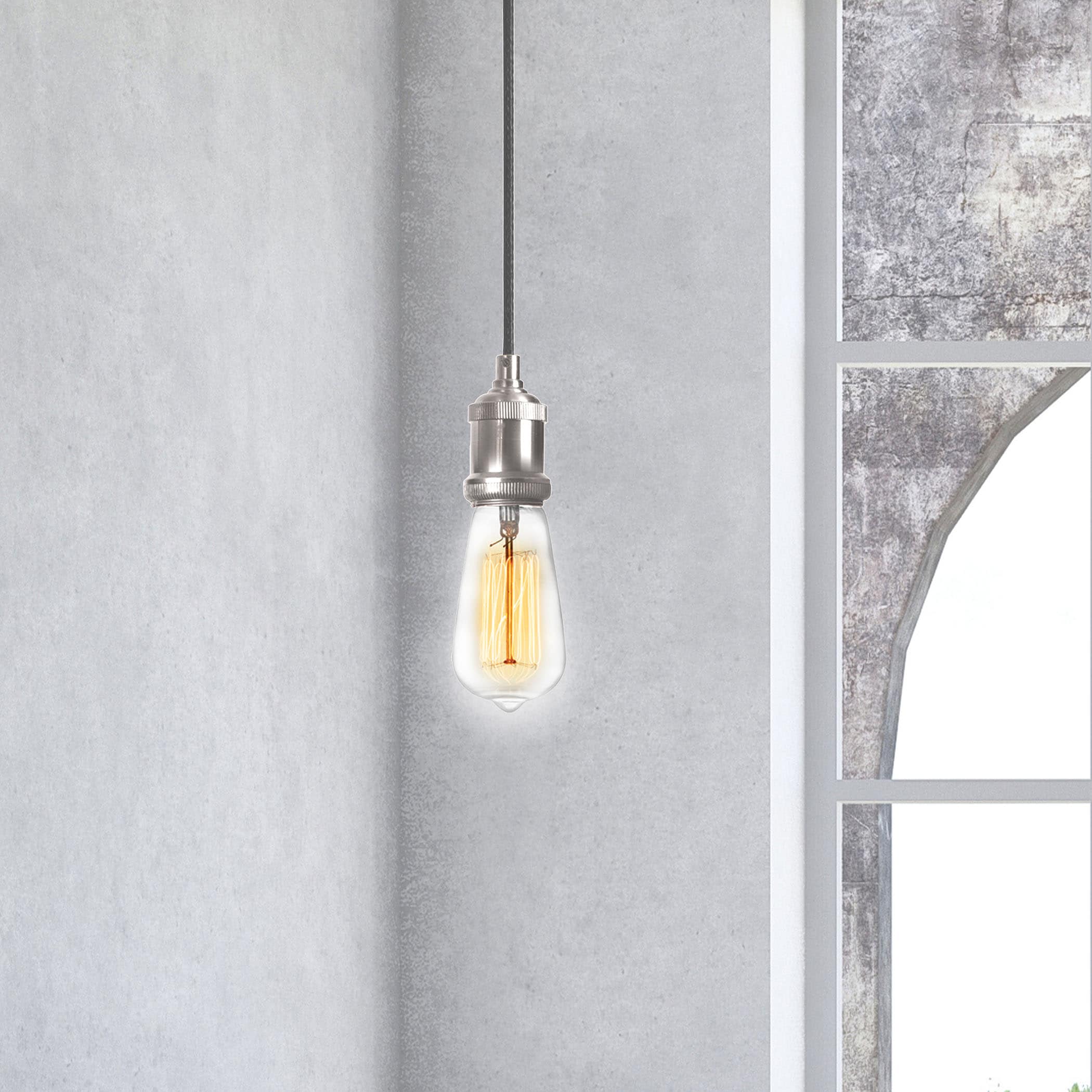 Chrome 108" Aluminum Traditional Ceiling Pendant Light