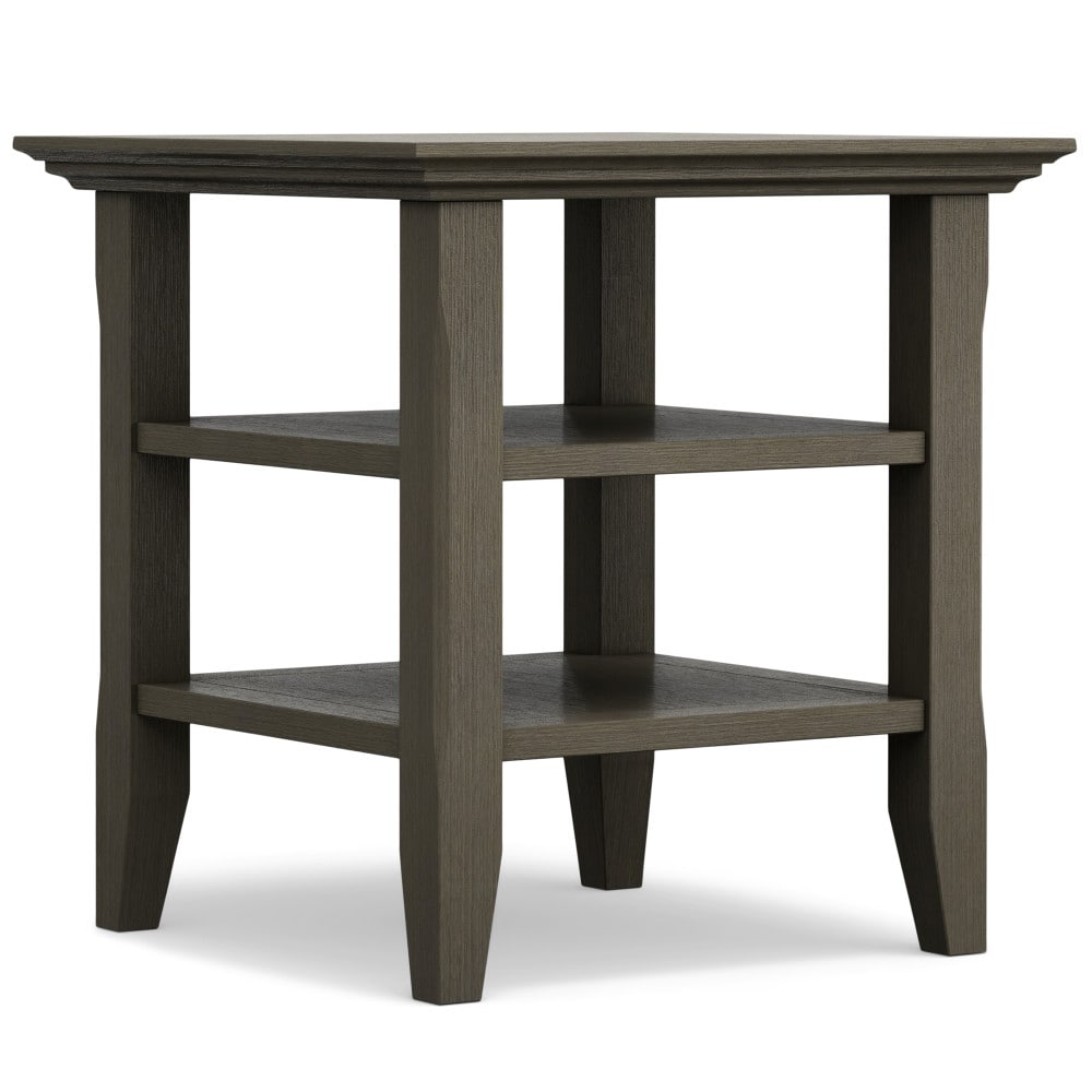 Simpli Home AXWELL3-003-FG Acadian 19-in W x 20-in H Farmhouse Grey Wood Modern End Table Assembly Required