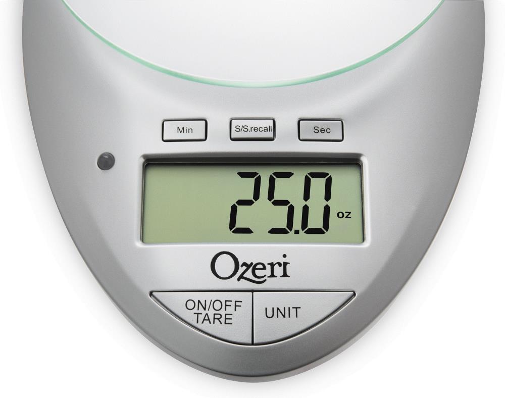 Ozeri Pro II Digital Kitchen Scale with Countdown Kitchen Timer Black