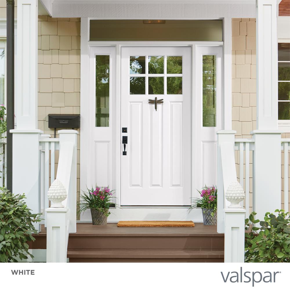 Valspar Semi-gloss White Acrylic Interior/Exterior Door and Trim Paint ...
