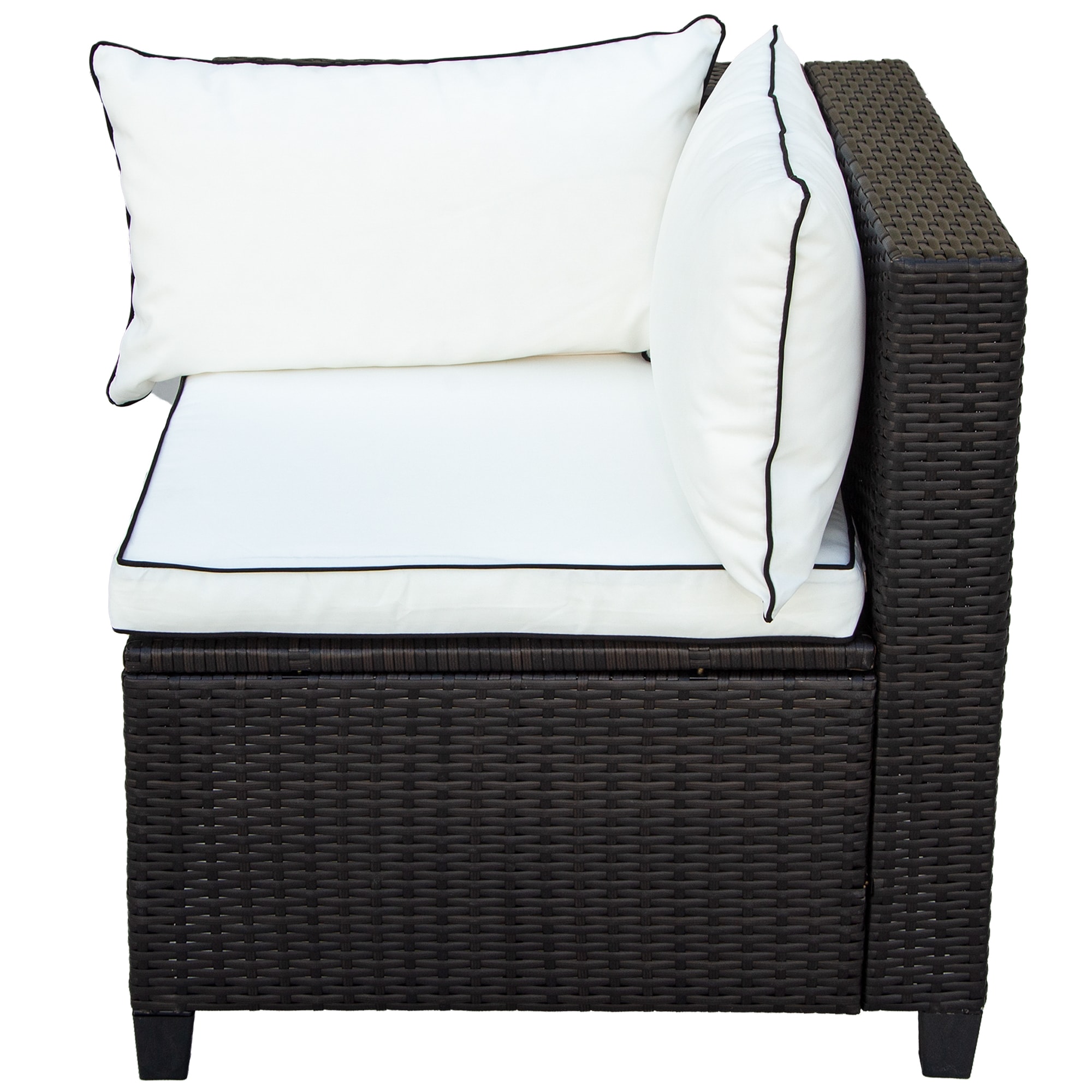 CASAINC Patio Furniture Rattan Patio Conversation Set With Cushions In ...