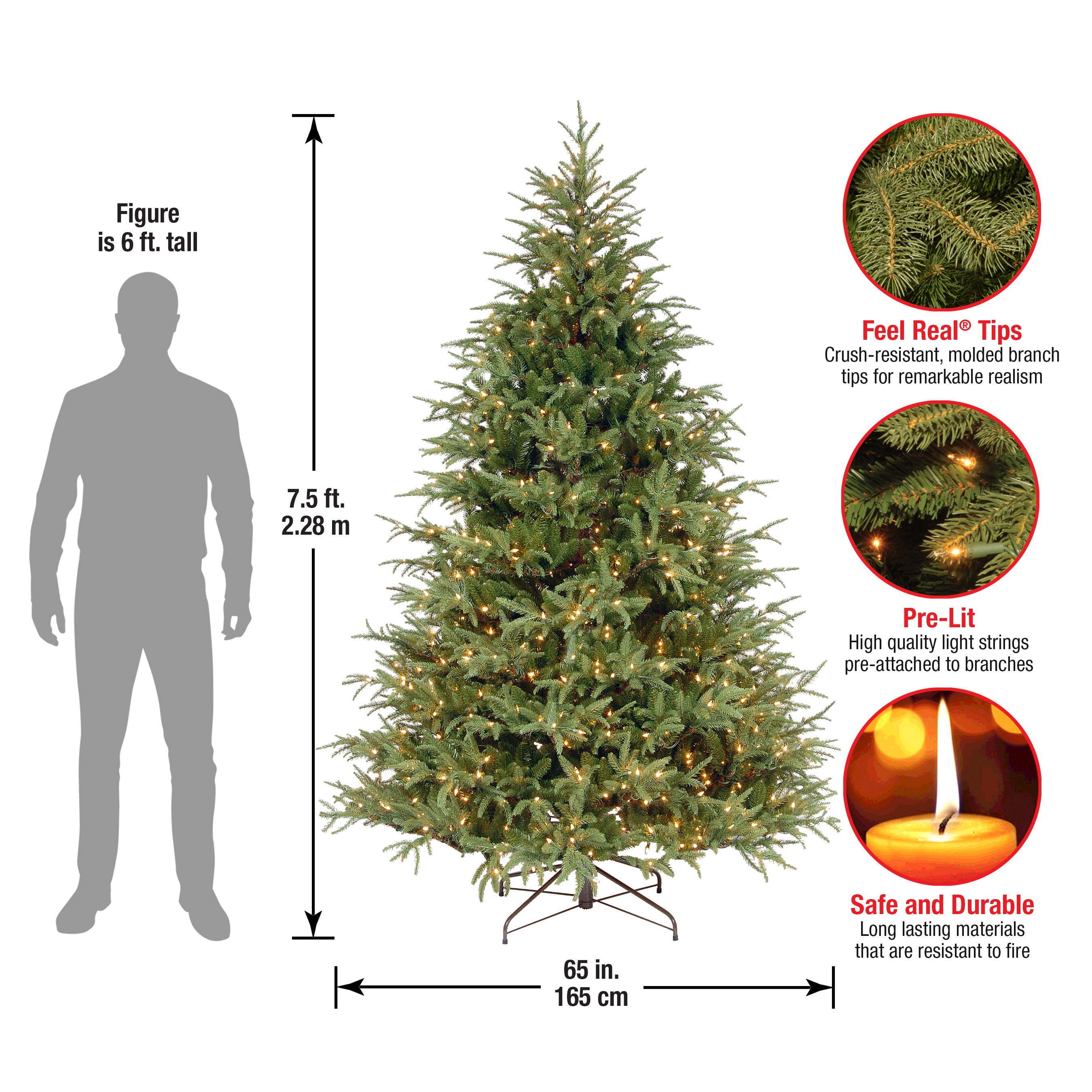 National Tree Company PEFG3-308-75 Artificial-Christmas-Trees - View #6