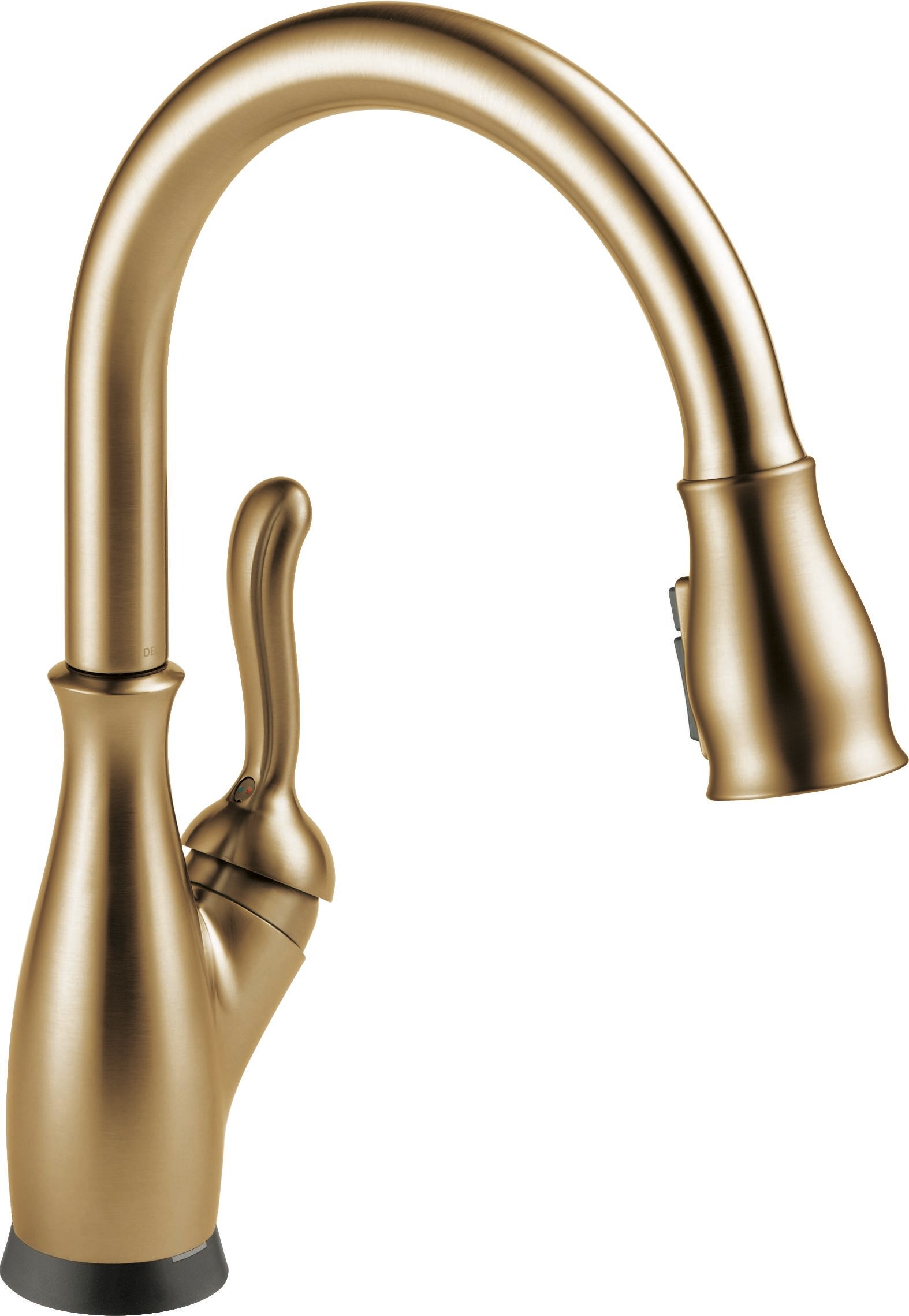 Delta 9178T-CZ-DST Leland Champagne Bronze Single Handle Deck-mount Touch-on Pull-down Kitchen Faucet with Sprayer ( Deck Plate Included )