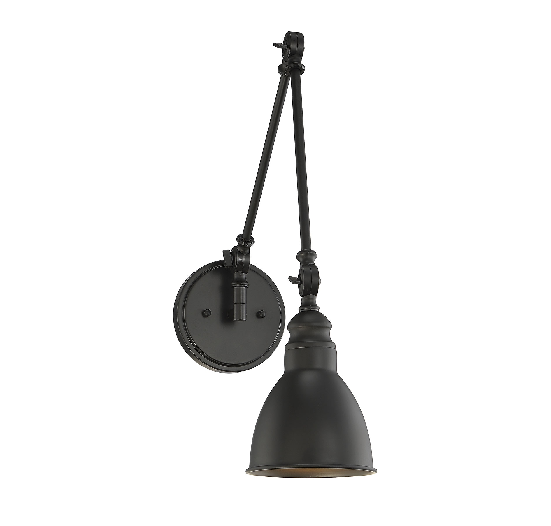Savoy House Essentials 9-960-1-89 Dakota 5.5-in W 1 -Light Matte Black Vintage Wall Sconce