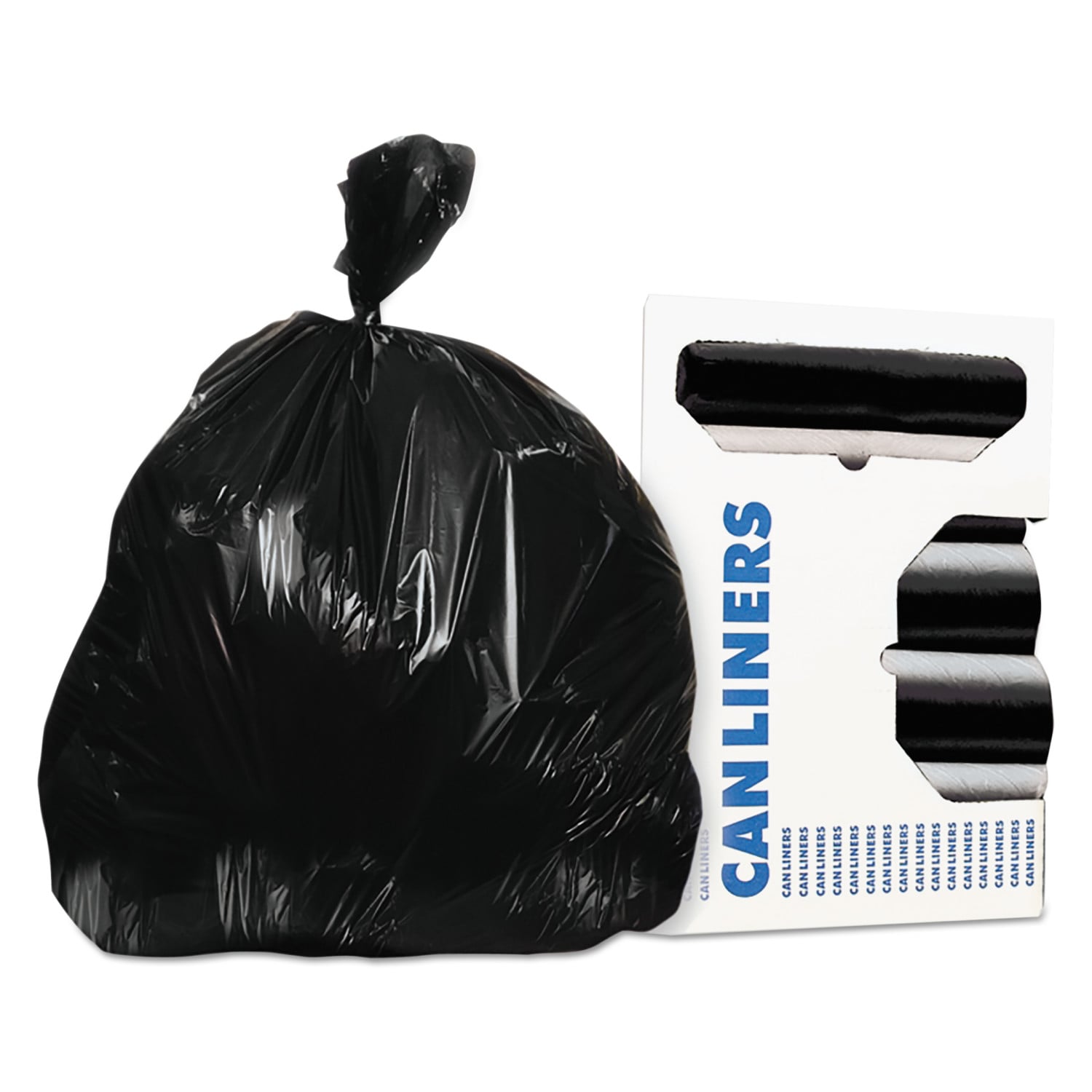 AccuFit 44-Gallons Black Plastic Can Twist Tie Trash Bag (200-Count) in the Trash  Bags department at