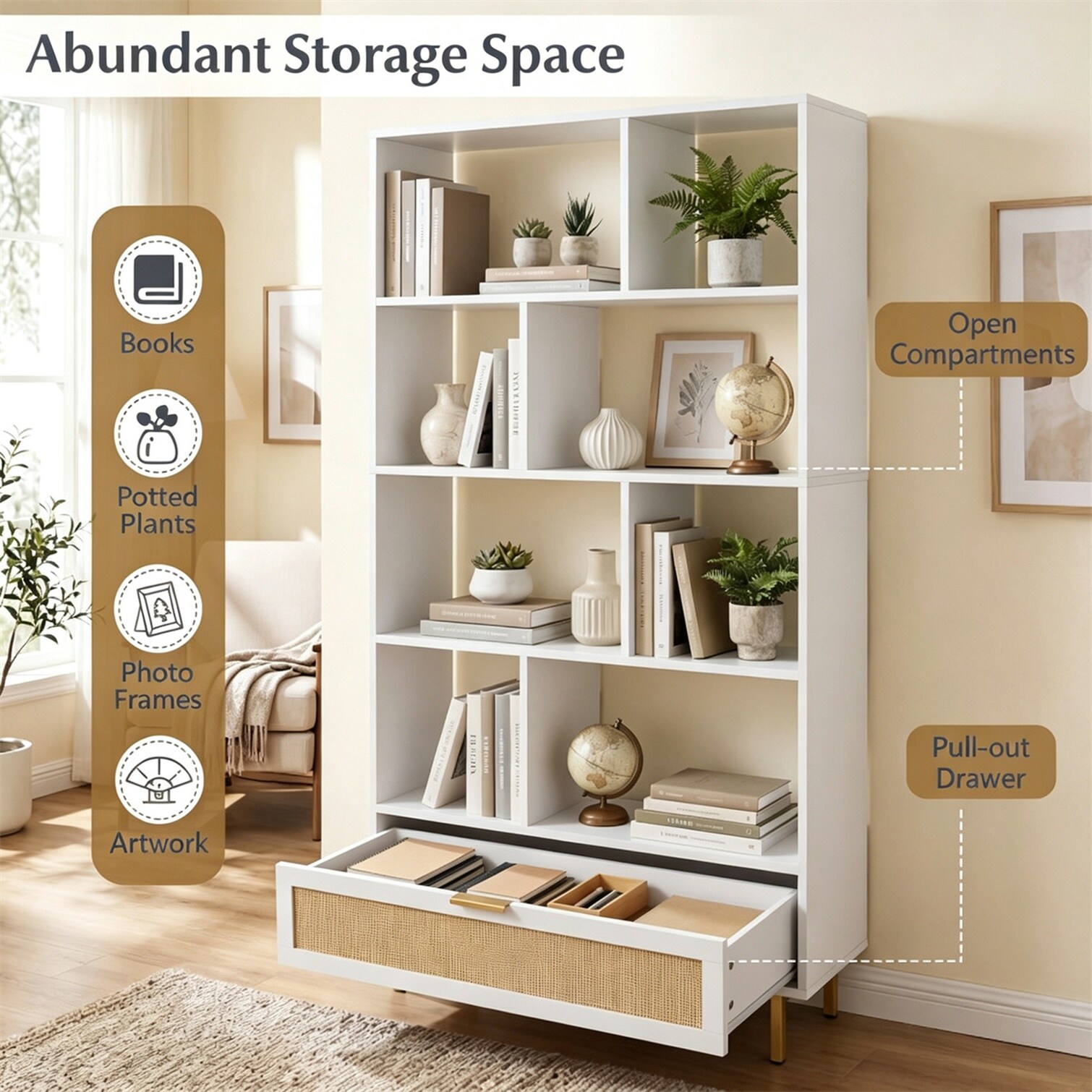 Watnature I6Y124JJF0Y7 bookcases - View #5