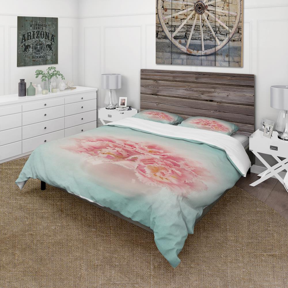 Designart BED14193-T 3 -Piece Pink Twin Duvet cover Set
