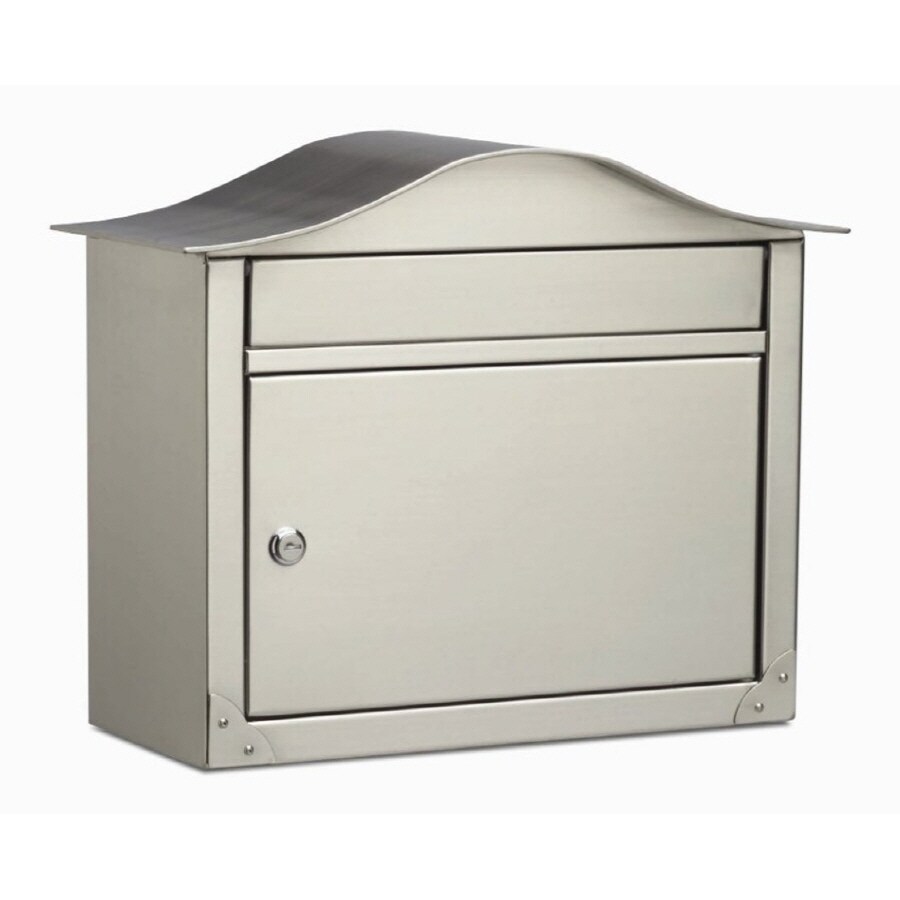 Architectural Mailboxes 2402SN Wall Mount Silver Metal Lockable