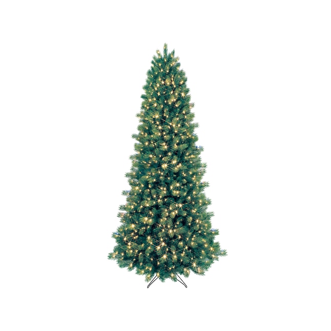 GE 9-ft Scotch Pine Pre-lit Artificial Christmas Tree with LED Lights, Lowe's Christmas Decorations 